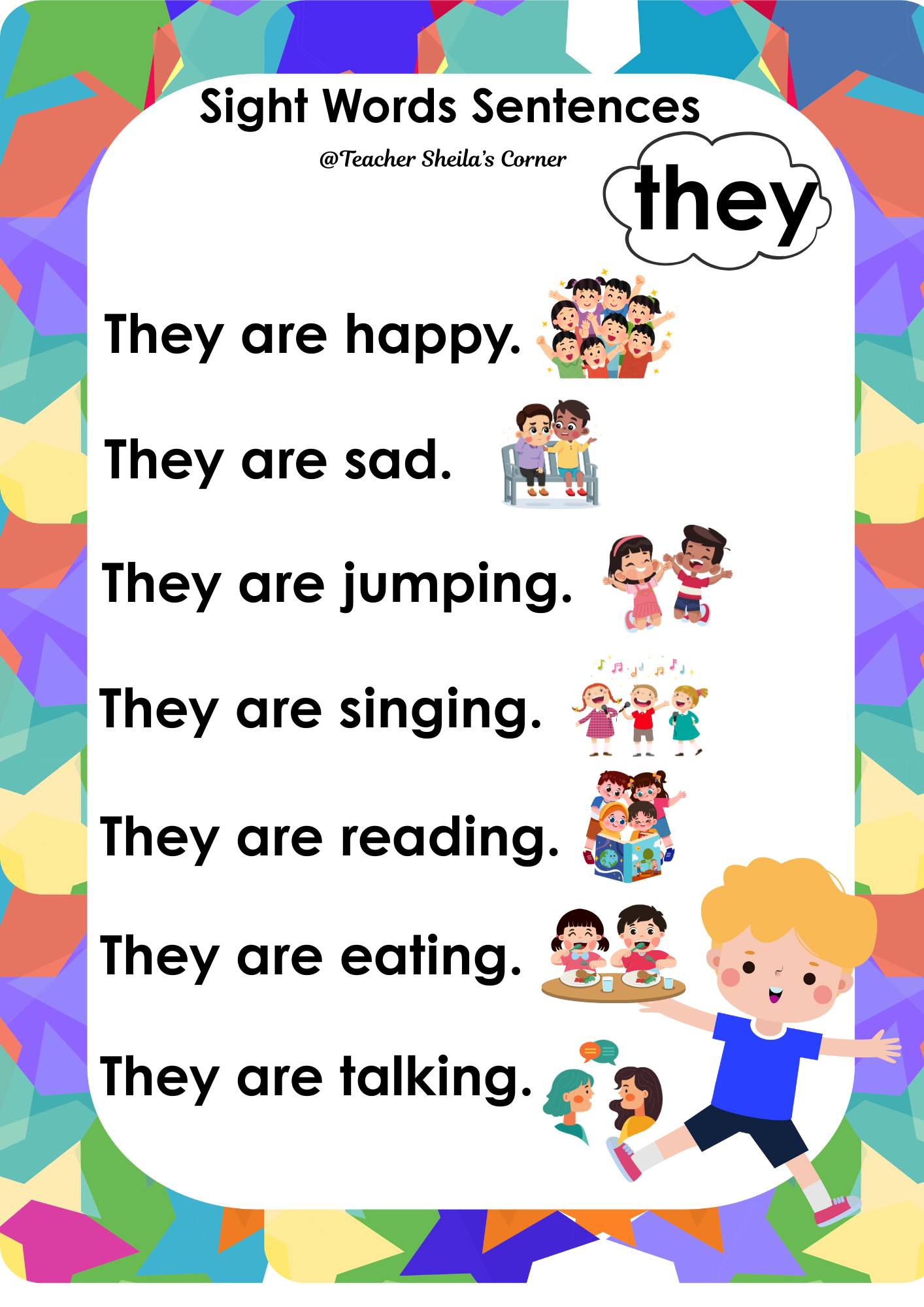 Sight Words Sentences 😊 More soft copies are posted at Teacher