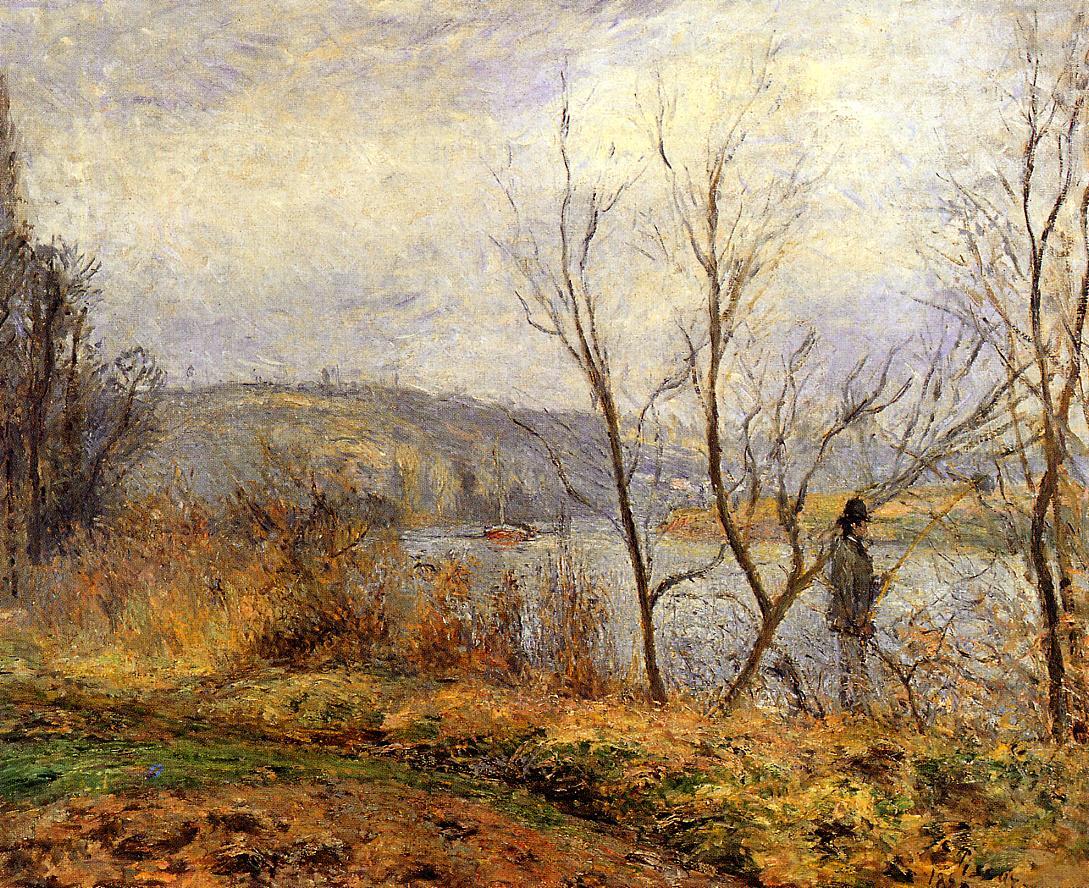 Camille Pissarro, Ducks on the Pond at Montfoucault #art #painting