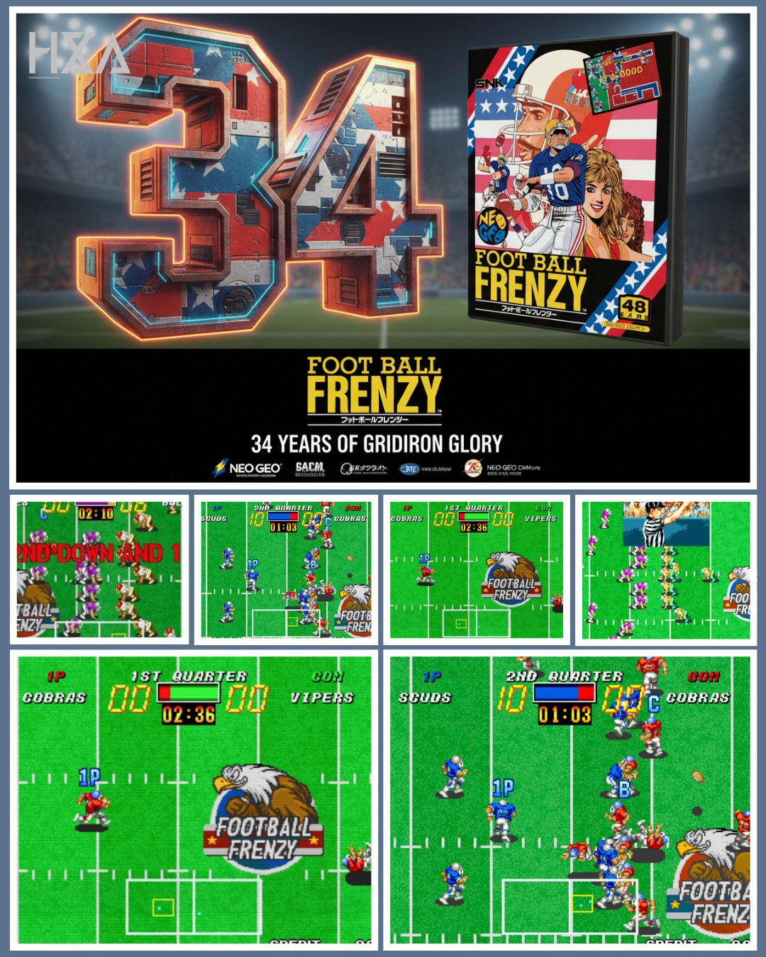 HAPPY 34TH ANNIVERSARY, Football Frenzy! 🏈 (Neo Geo AES