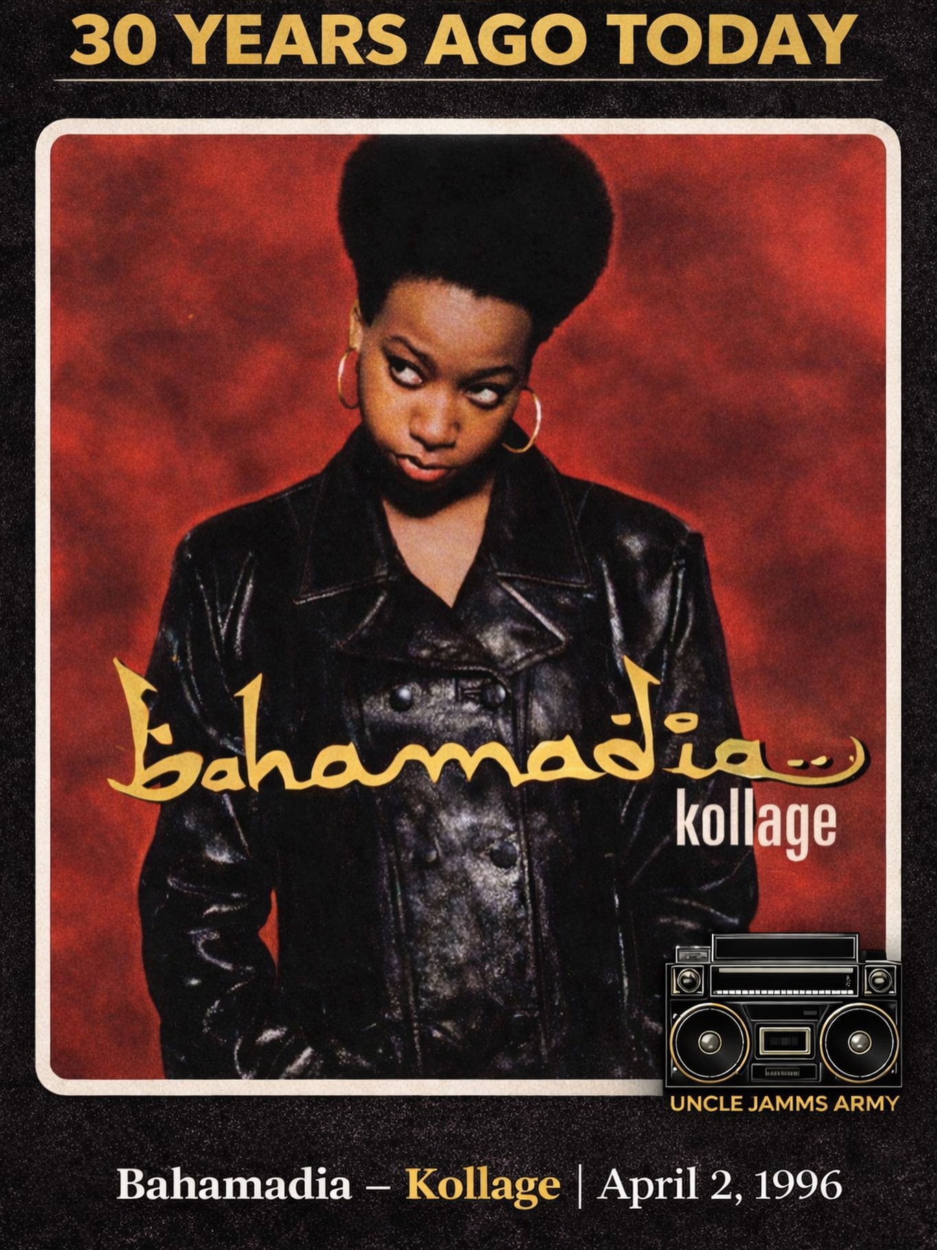 30 years ago today, Bahamadia released her debut album Kollage, a