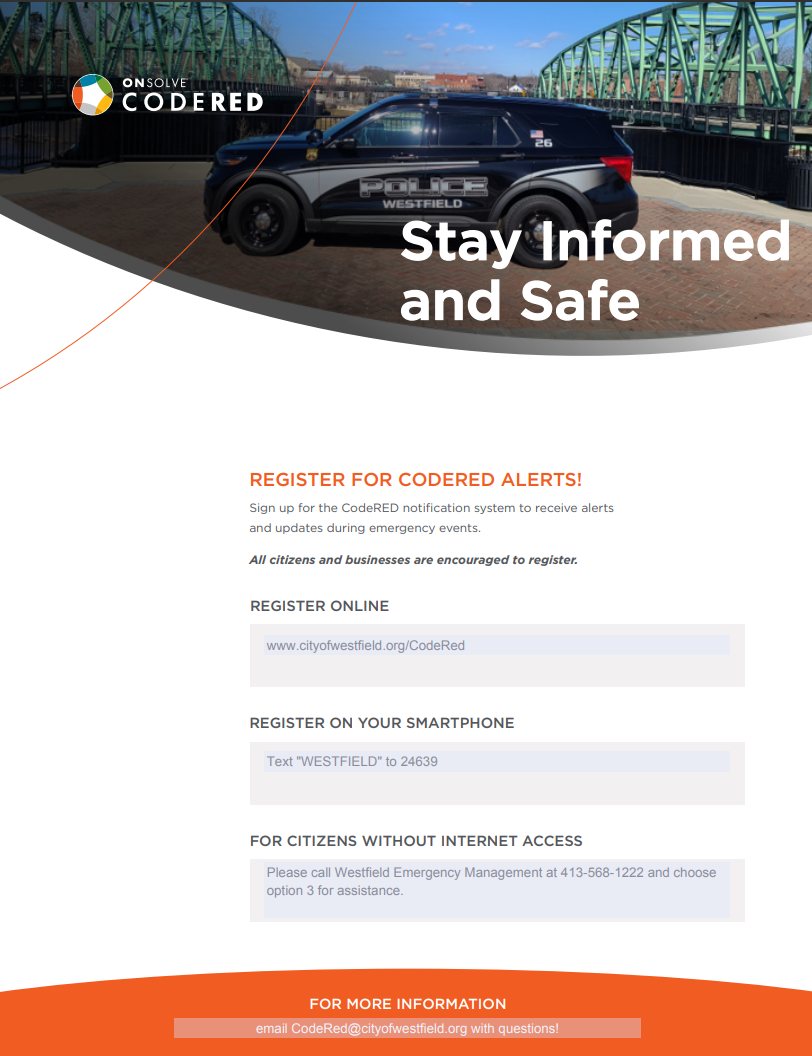 Westfield - *** REVERSE 911 SYSTEM *** The city has replaced the old ...