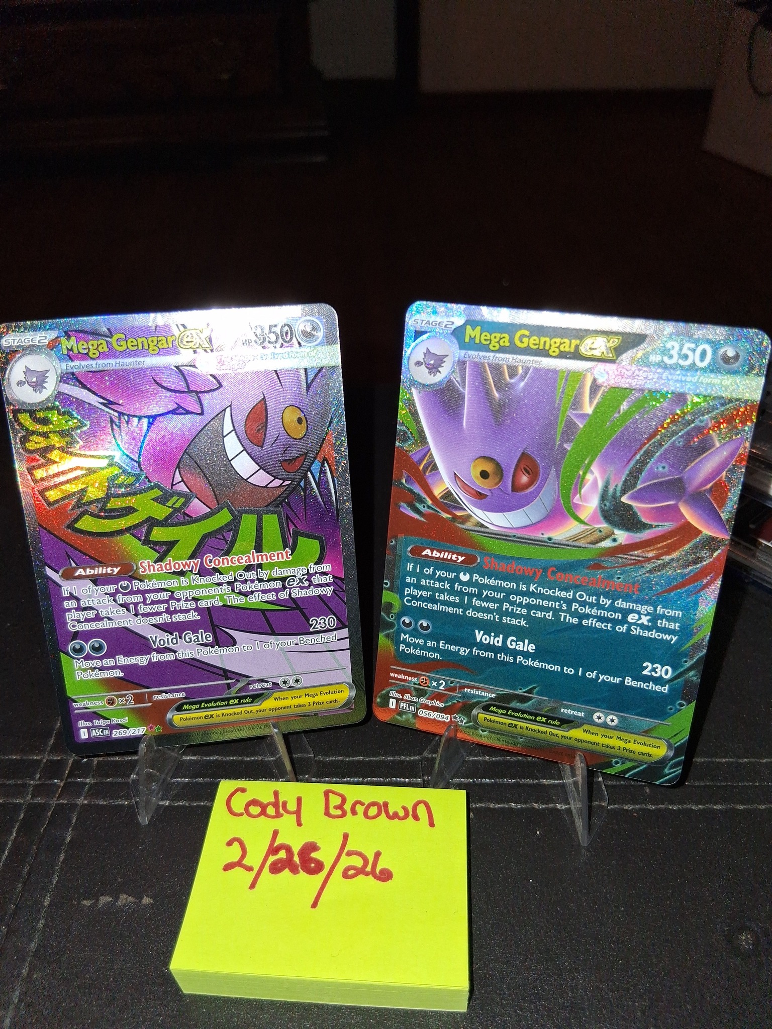 mega gengar card secret rare VMAX - 157/264 - Ultra - Sword & Shield EX has been Knocked Out Pokmon TCG Mega Gengar ex