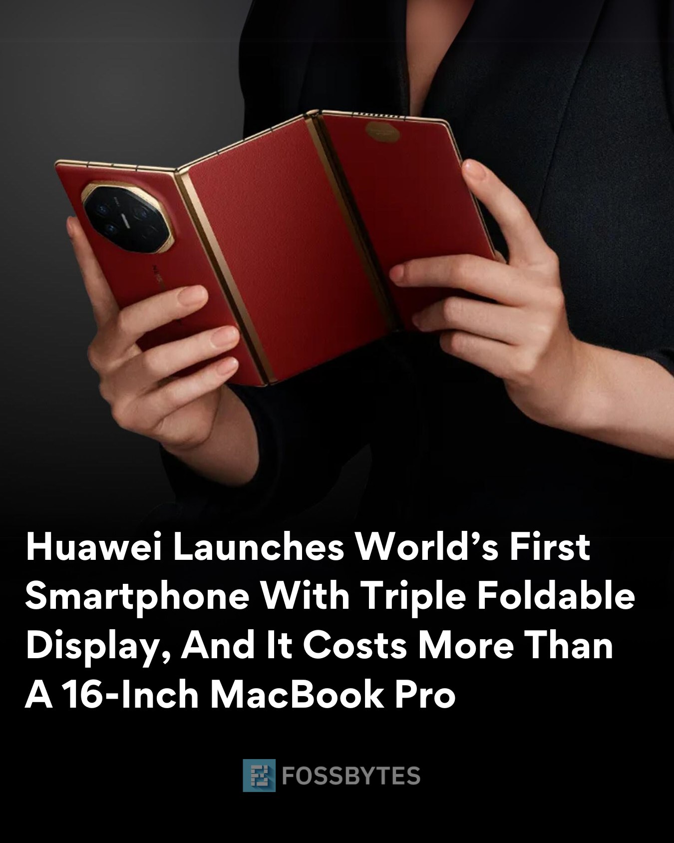Huawei has launched the Mate XT Ultimate Design, a groundbreaking 