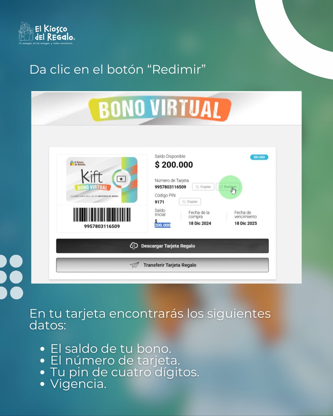 Conoce cómo redimir tu bono KIFT en... - el_kiosco_del_regalo | Facebook
