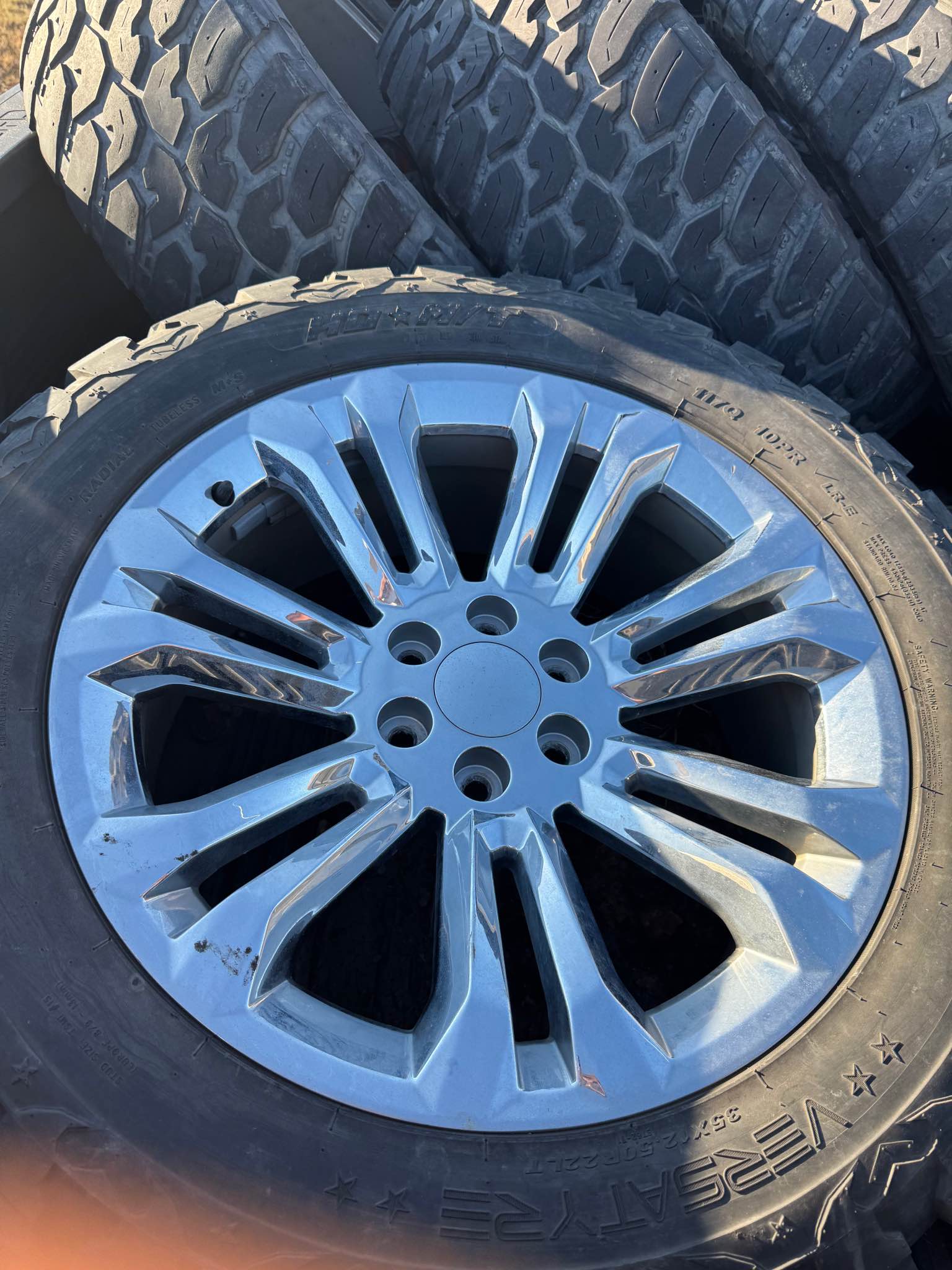 4 gently used 24” Chrome Rims originally used on GMC Denali Sierra, can ...