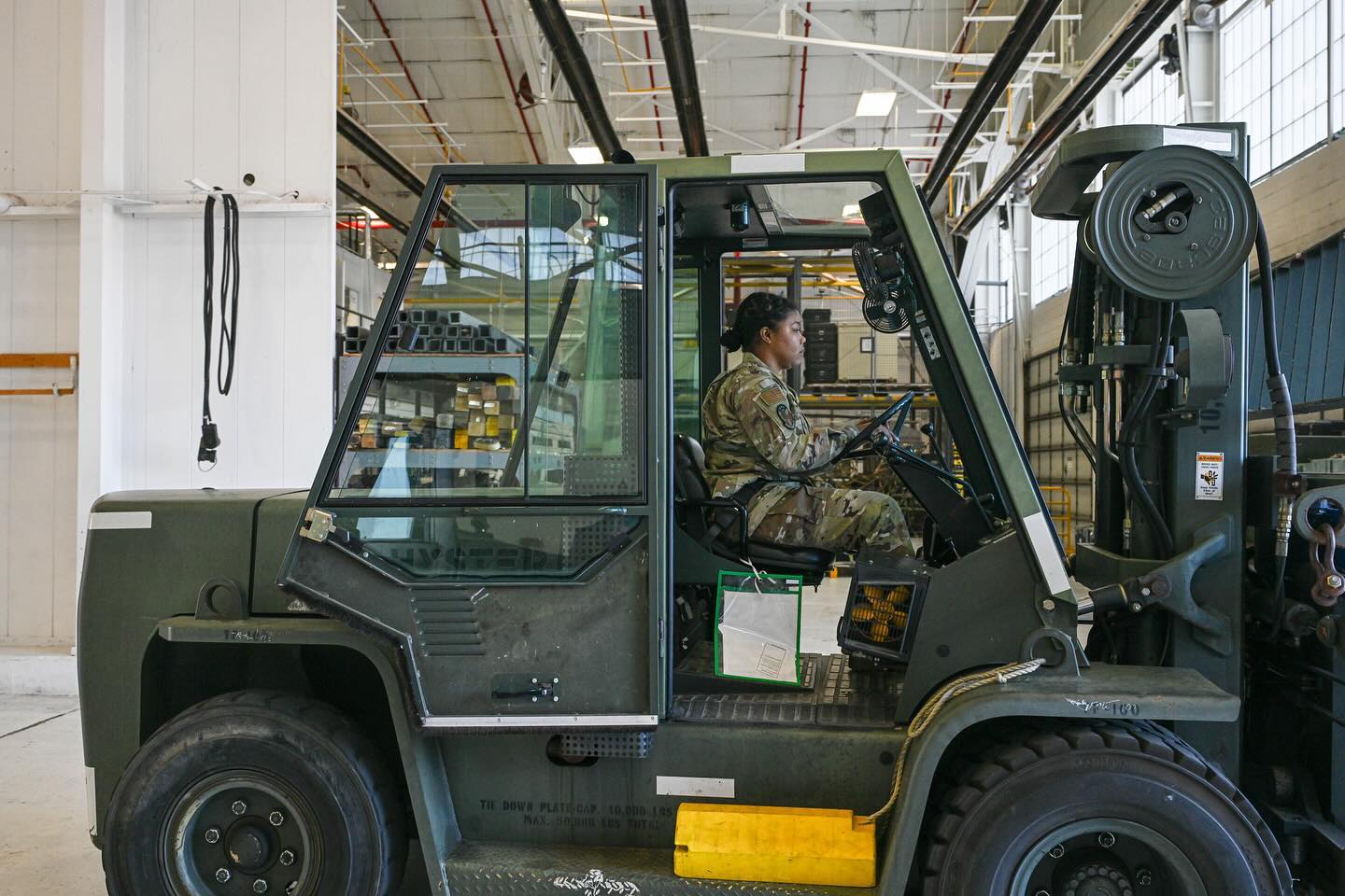 76th Aerial Port Squadron loads cargo on C-130H Hercules