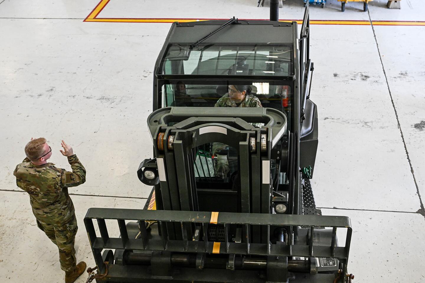 76th Aerial Port Squadron loads cargo on C-130H Hercules