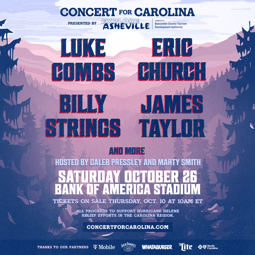 NOV 20TH BENEFIT CONCERT IN CHARLOTTE goes on sale tomorrow, Oct