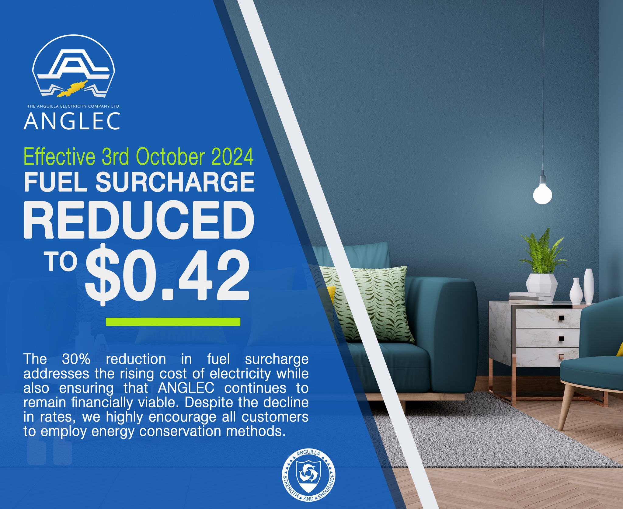ANGLEC Fuel Surcharge reduced... - Government of Anguilla