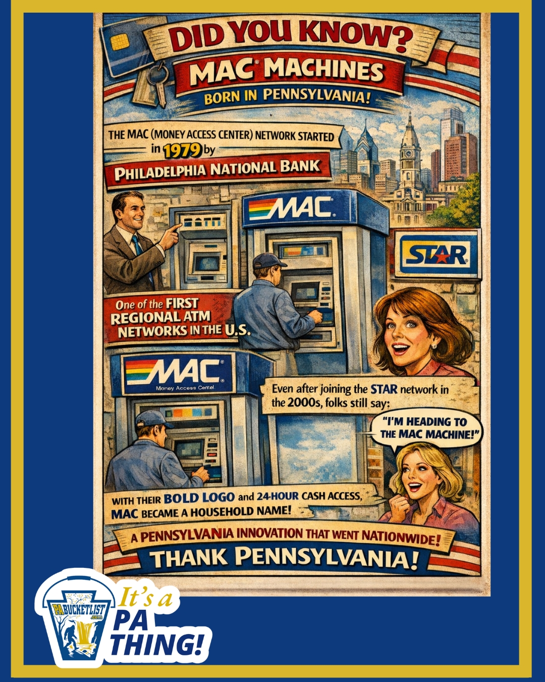PA Bucket List - Did You Know? 💳🏦 Pennsylvania was home... | Facebook