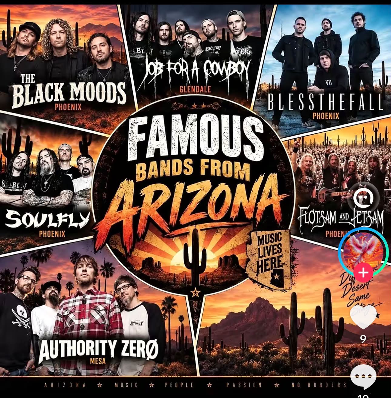 Arizona punk bands poster collage is unimpressive
