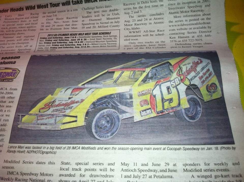 THROWBACK THURSDAY pic of Lance on the... - Lance Mari Racing
