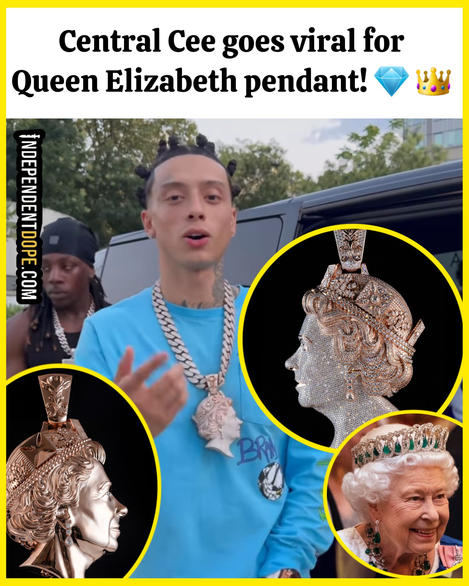 Yall feelin Central Cee's Queen Elizabeth chain? 🤔