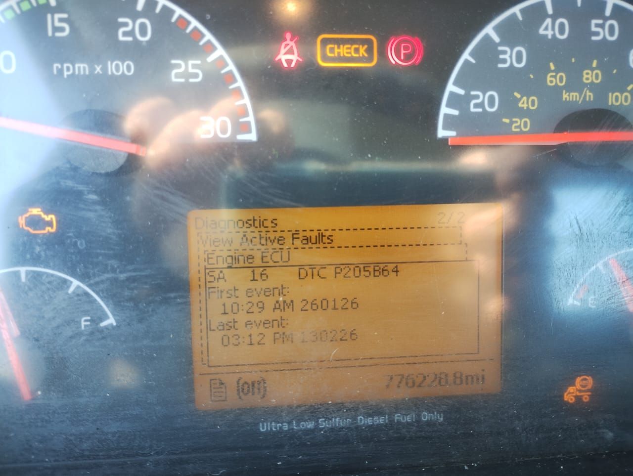 Volvo VNL Truck Repair Group | Hi I have this code P205B64 does these ...