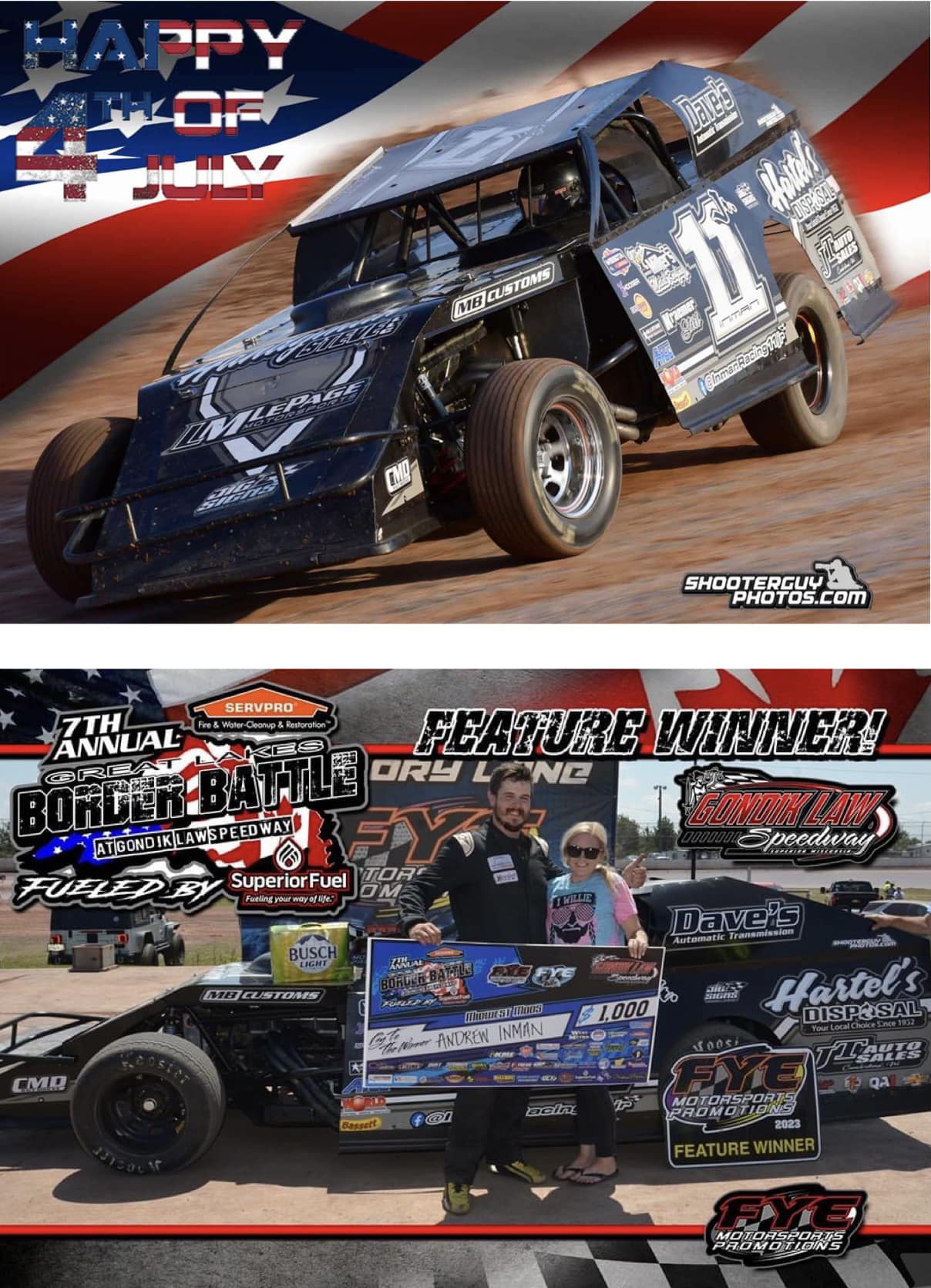 Happy 4th from the 11Jr crew! 🇺🇸... - Inman Racing 11Jr
