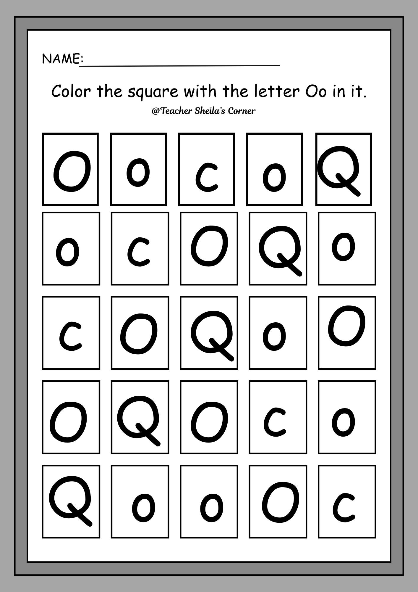 Letter Recognition Activity... - Teacher Sheila's Corner | Facebook