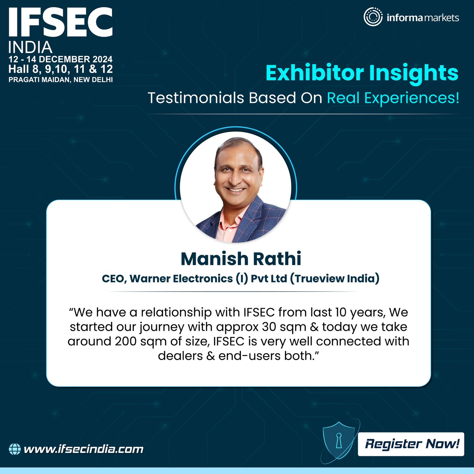 IFSEC INDIA - 🌟 Manish Rathi, CEO of Warner Electronics... | Facebook