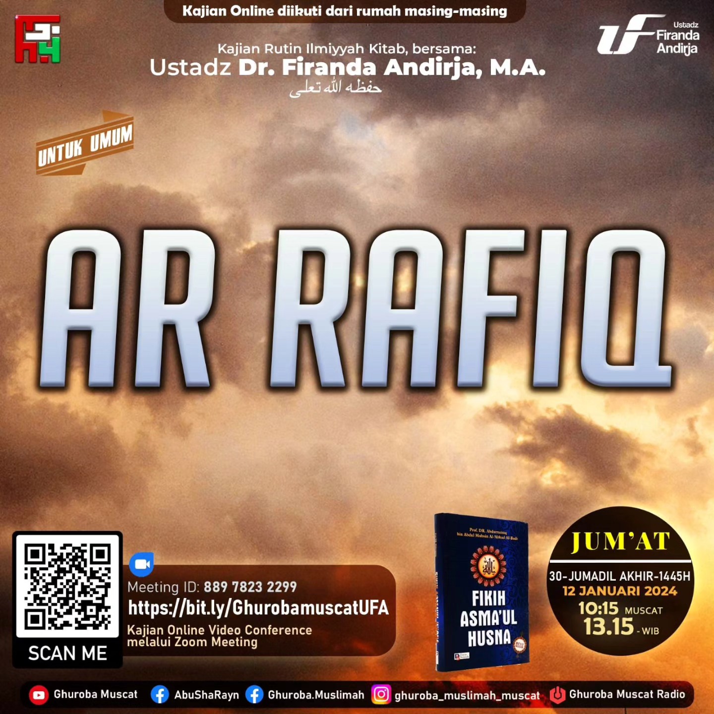 Firanda - Ikutilah Kajian Online Asma'ul Husna Ar-Rafiq Jumat, 12 ...