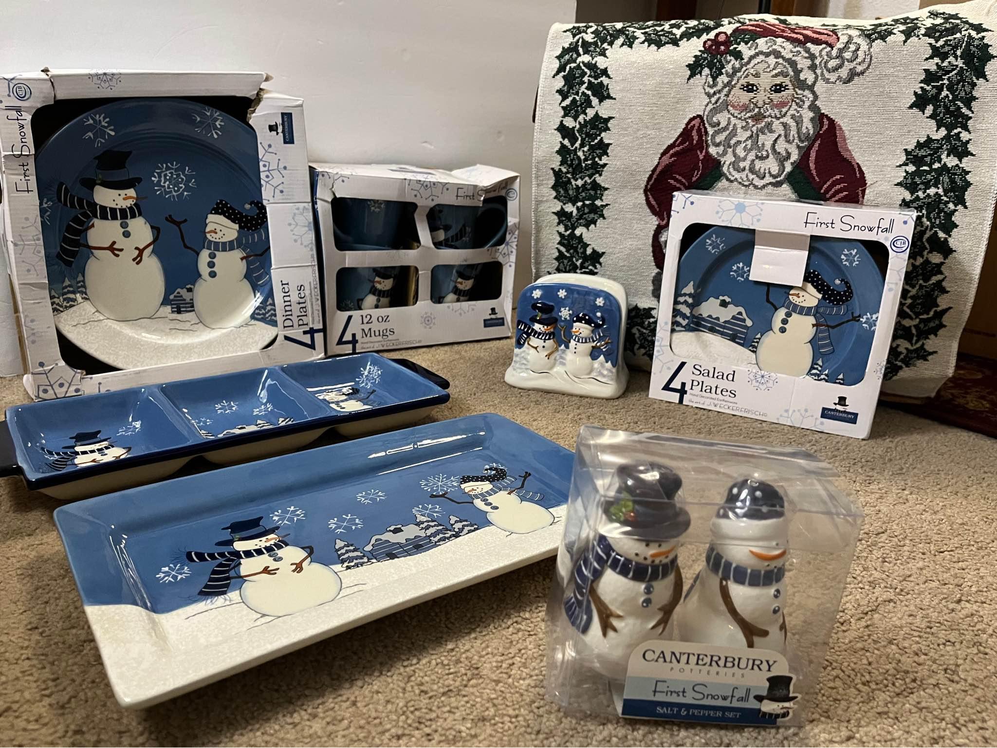 vintage Canterbury potteries brand first snowfall set 25 piece ...