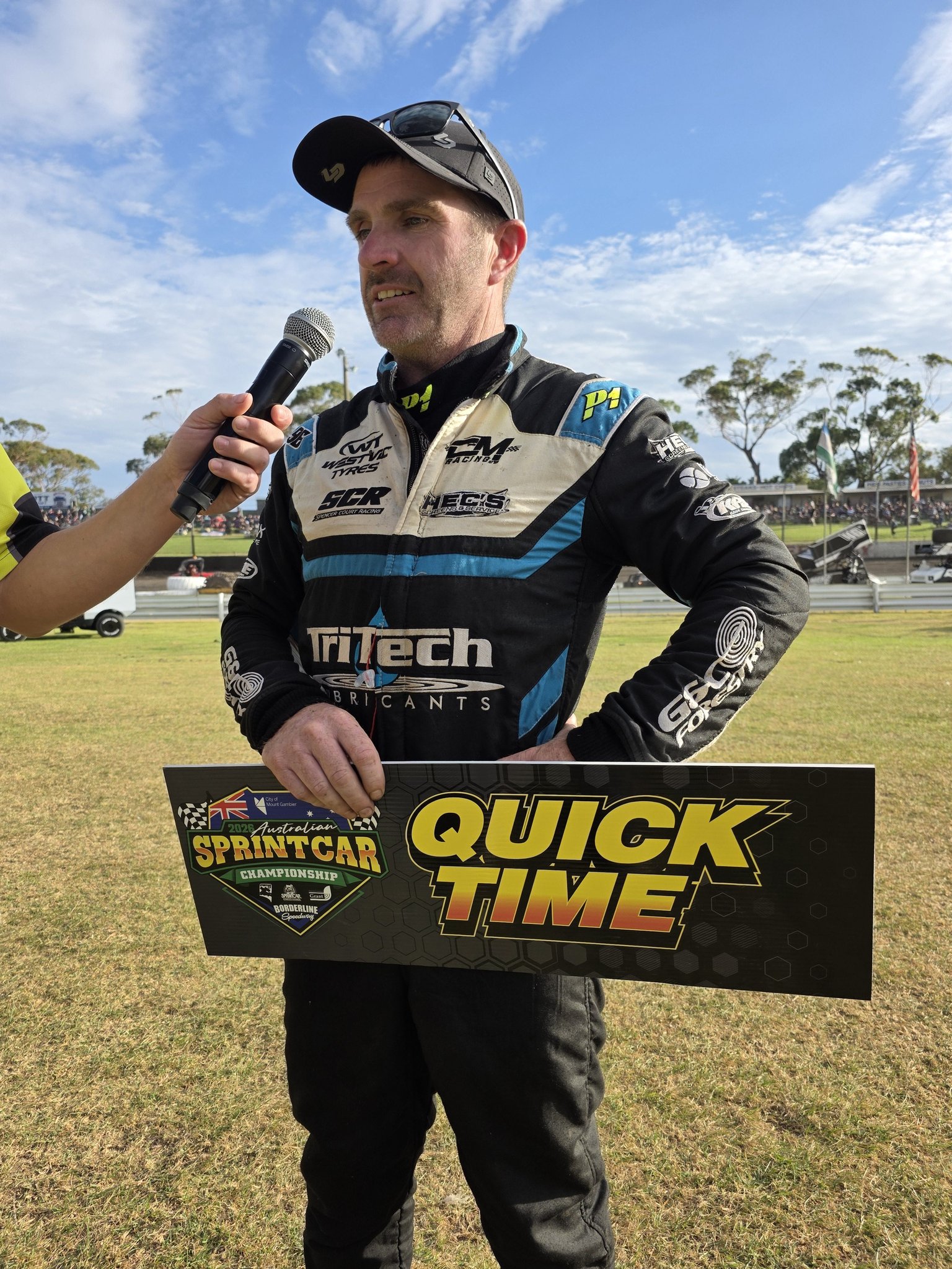 Sprintcars - Dane Court goes QuickTime over all with a 11.033 lap here ...
