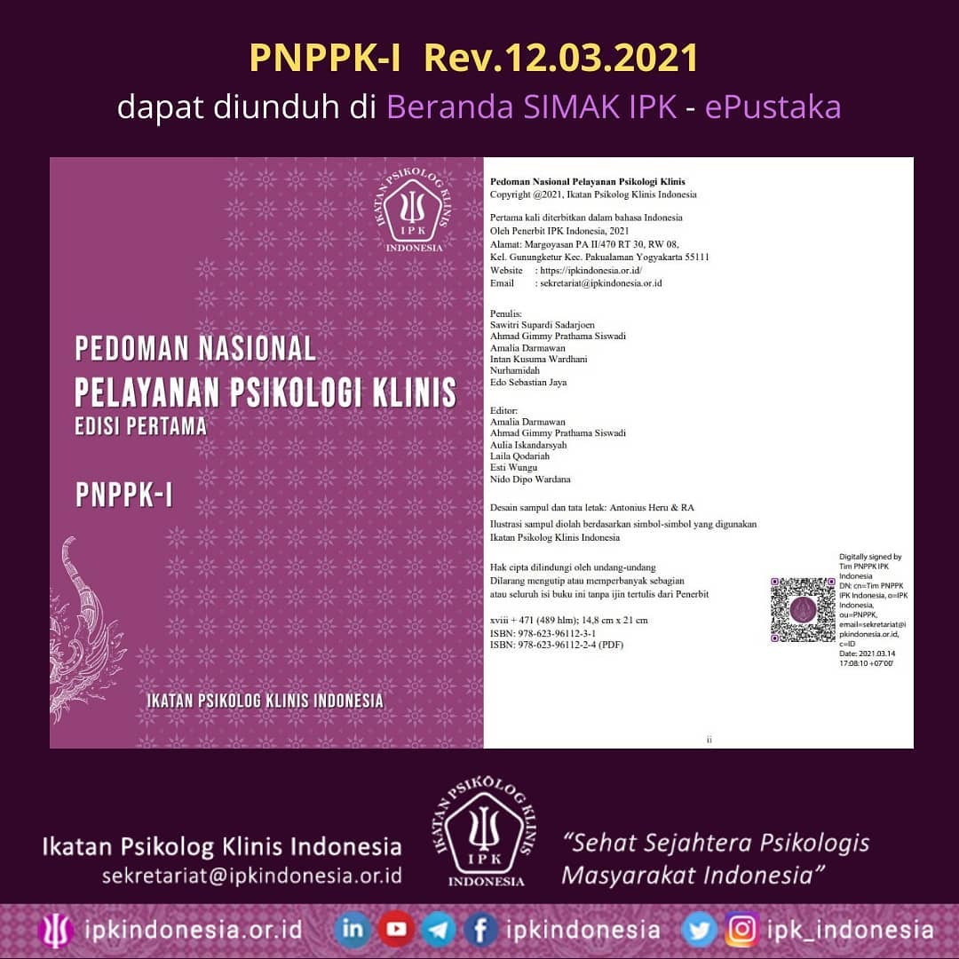 Pedoman Nasional... - Ikatan Psikolog Klinis Indonesia | Facebook