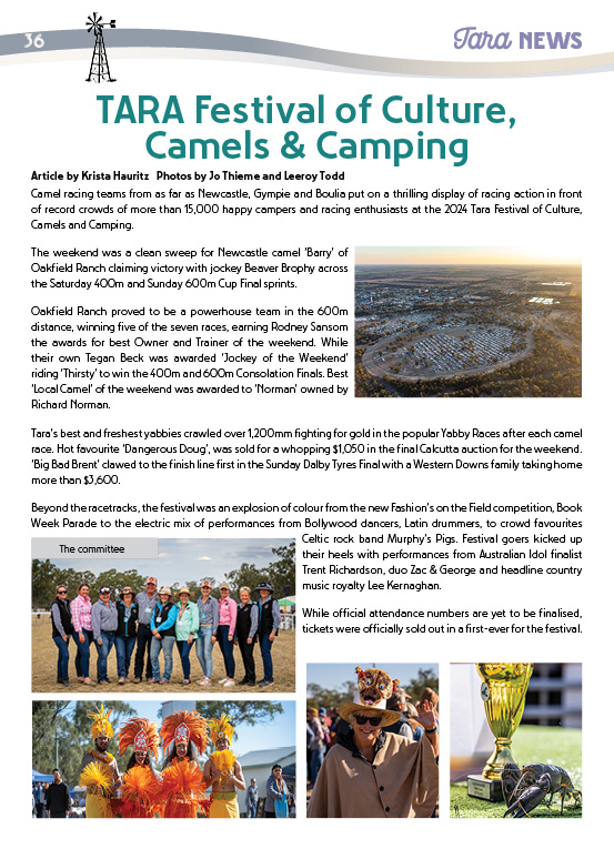 Tara Festival of Culture and Camel Races | Tara QLD