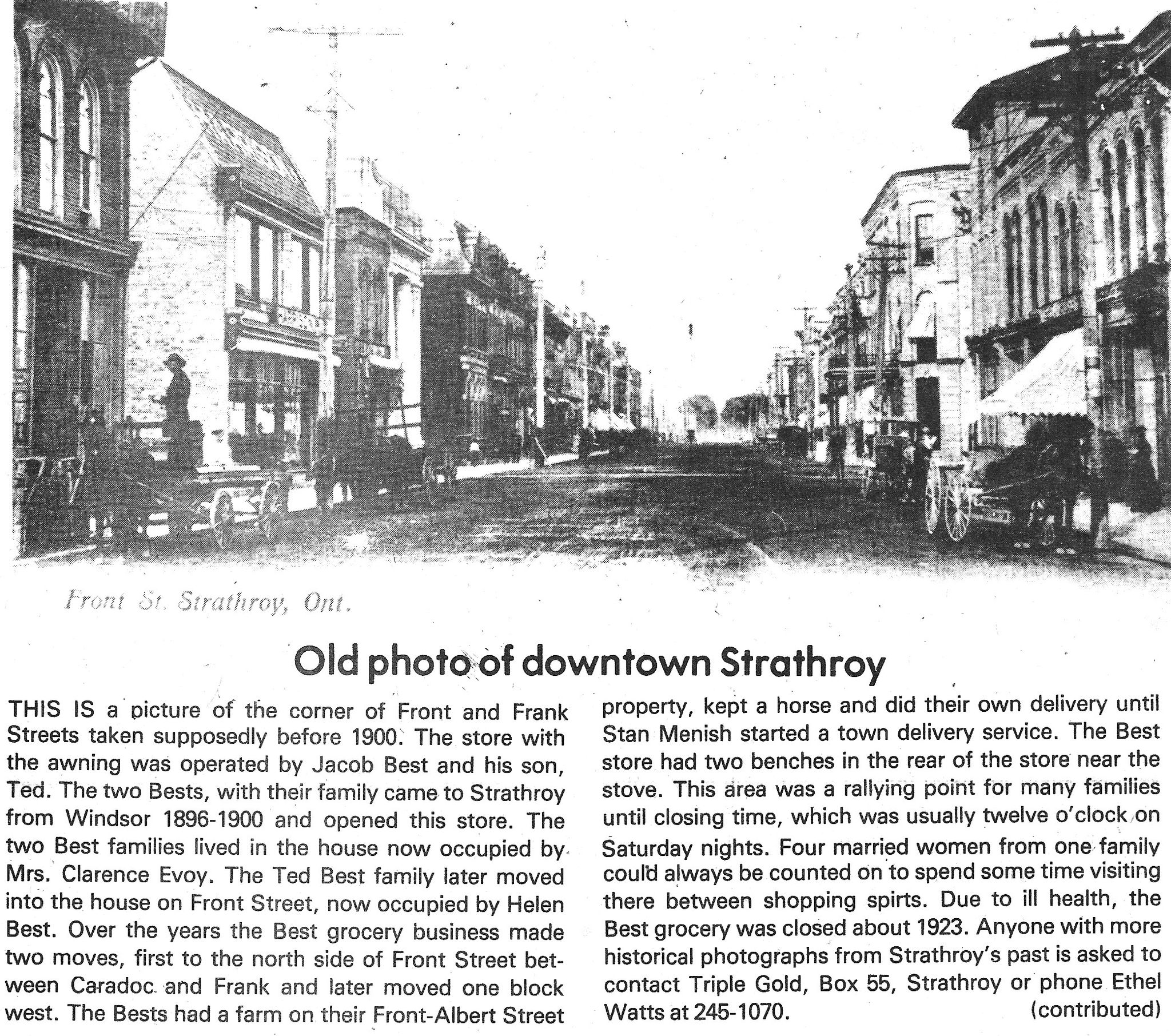 BRIEF HISTORY... - Strathroy and District Historical Society | Facebook