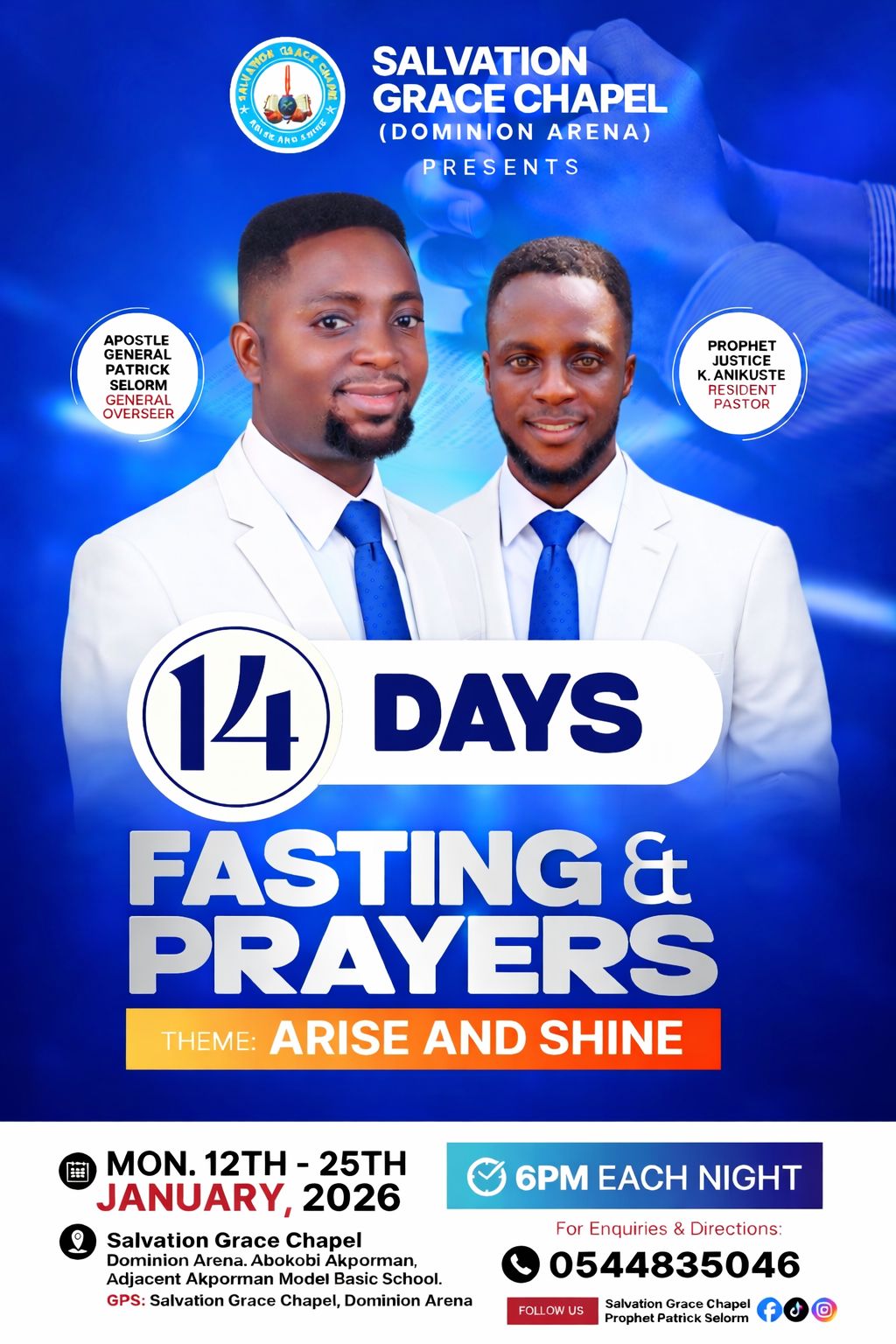 Salvation - SGC 14 DAYS FASTING & PRAYER 2026 - ARISE AND SHINE 