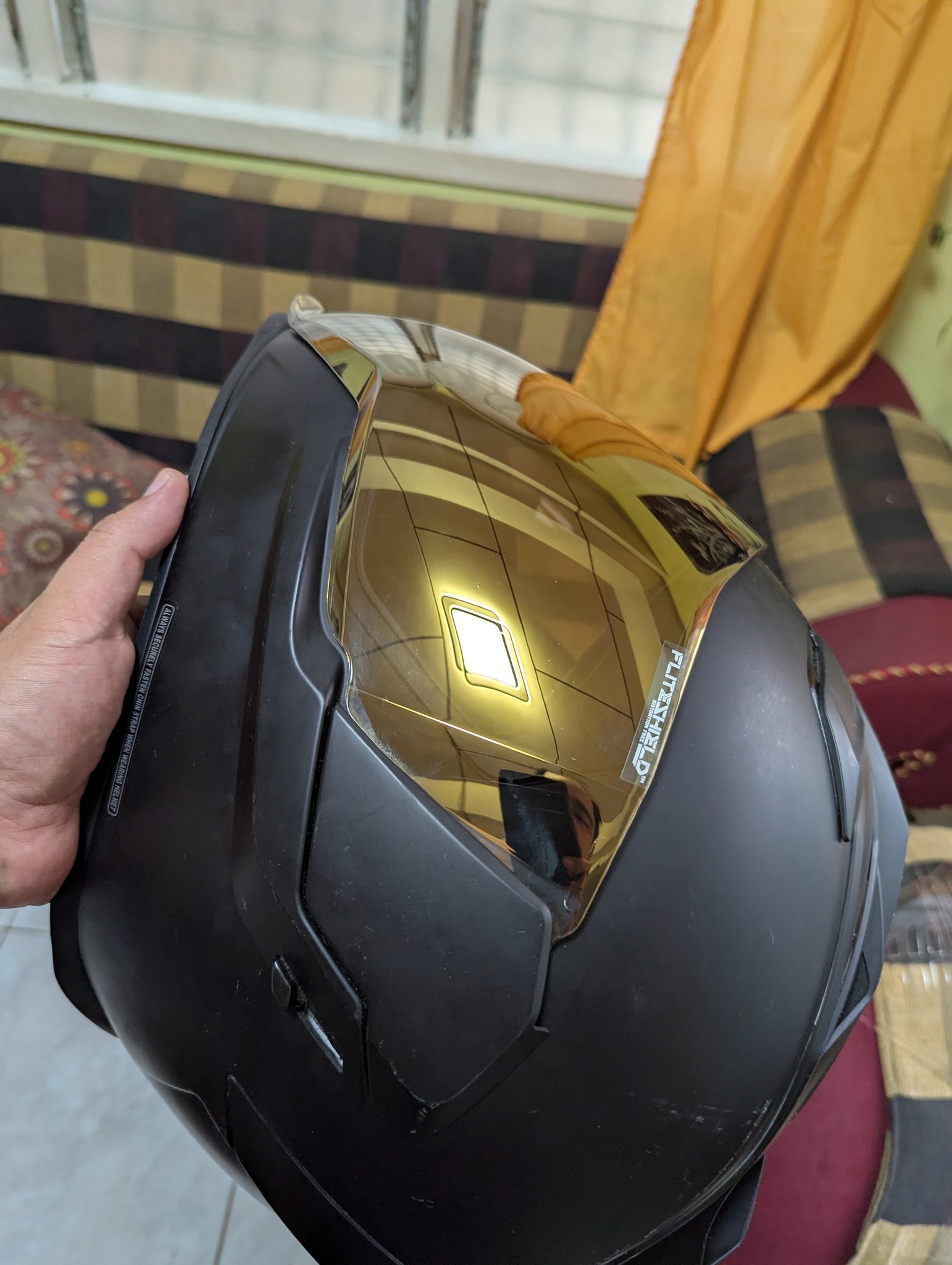 icon airflite rubatone helmet amber Dark Motorcycle - Matt Black / 59-60cm bue unique  changement rapide empche la salet de schapper de lacheteur Selling Icon Airflite Peace Keeper