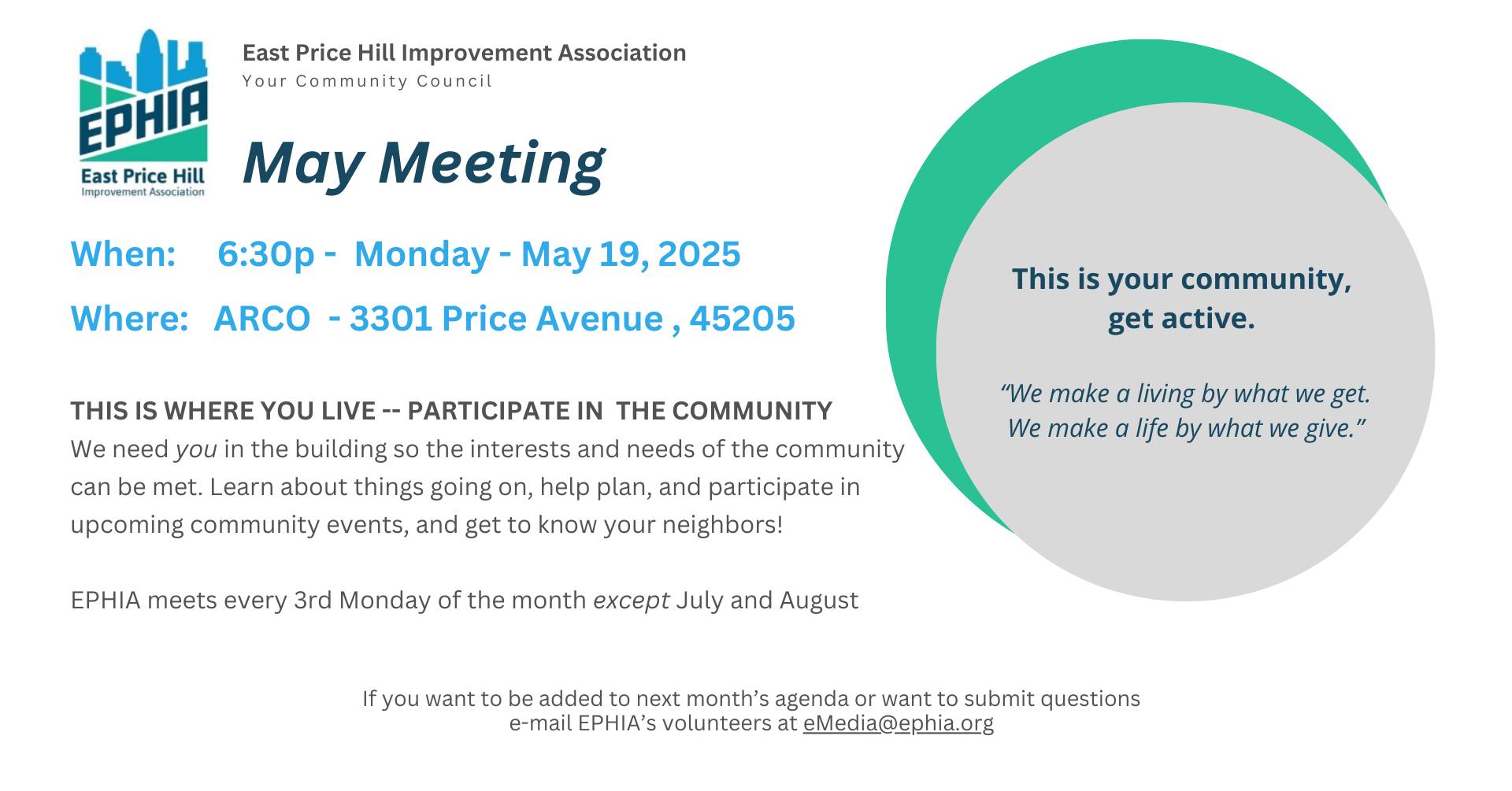 EPHIA East Price Hill Improvement Association - Community Council added ...