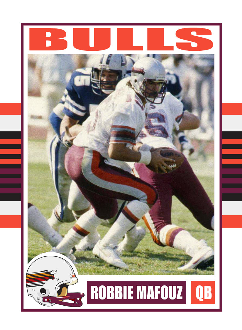 USFL - Happy Birthday, Robbie Mahfouz, QB - Jacksonville Bulls ('84 ...
