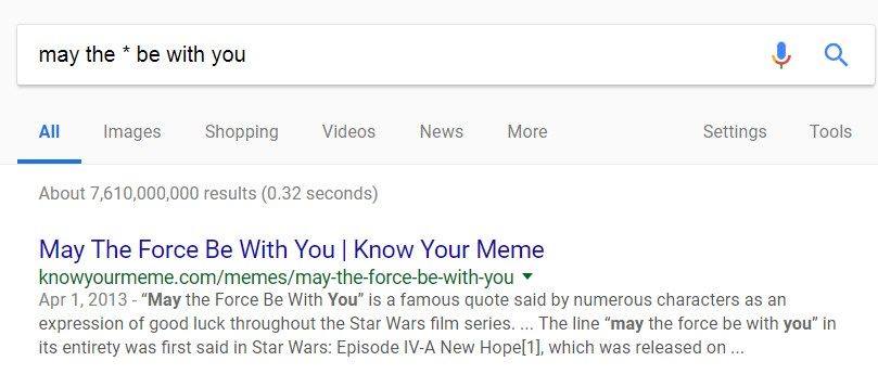 Mindstream Media Group Googlesearchtip Wildcard Searches Ever Been Trying To Remember The Name A Movie Show Or Song Based On A Quote But Can T Remember All The Words Google Has You