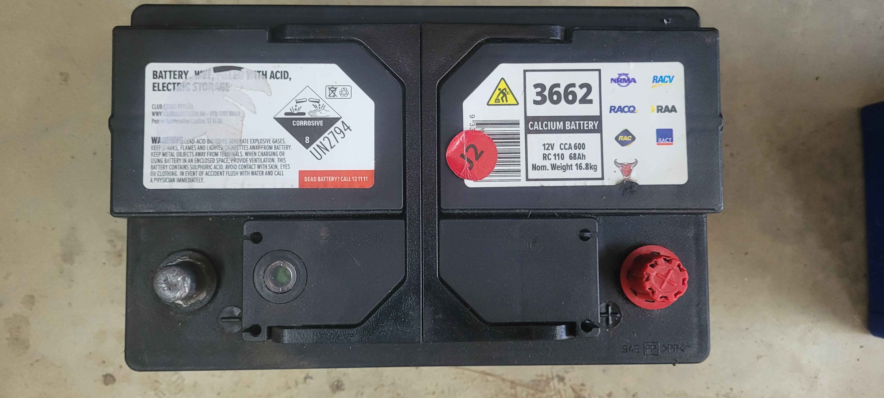 Battery extra heavy duty RAA CCA600 - Printer Parts & Accessories ...