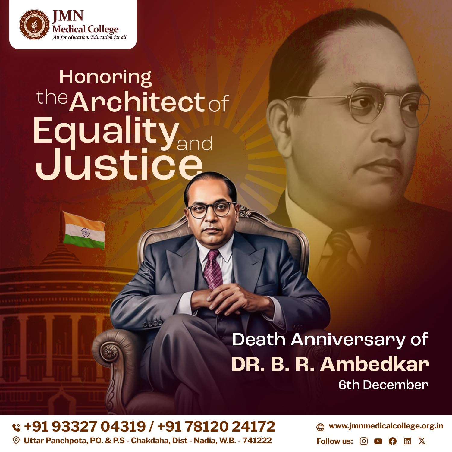 JMN - 🙏 Remembering Dr. B. R. Ambedkar — the Architect of Equality and ...