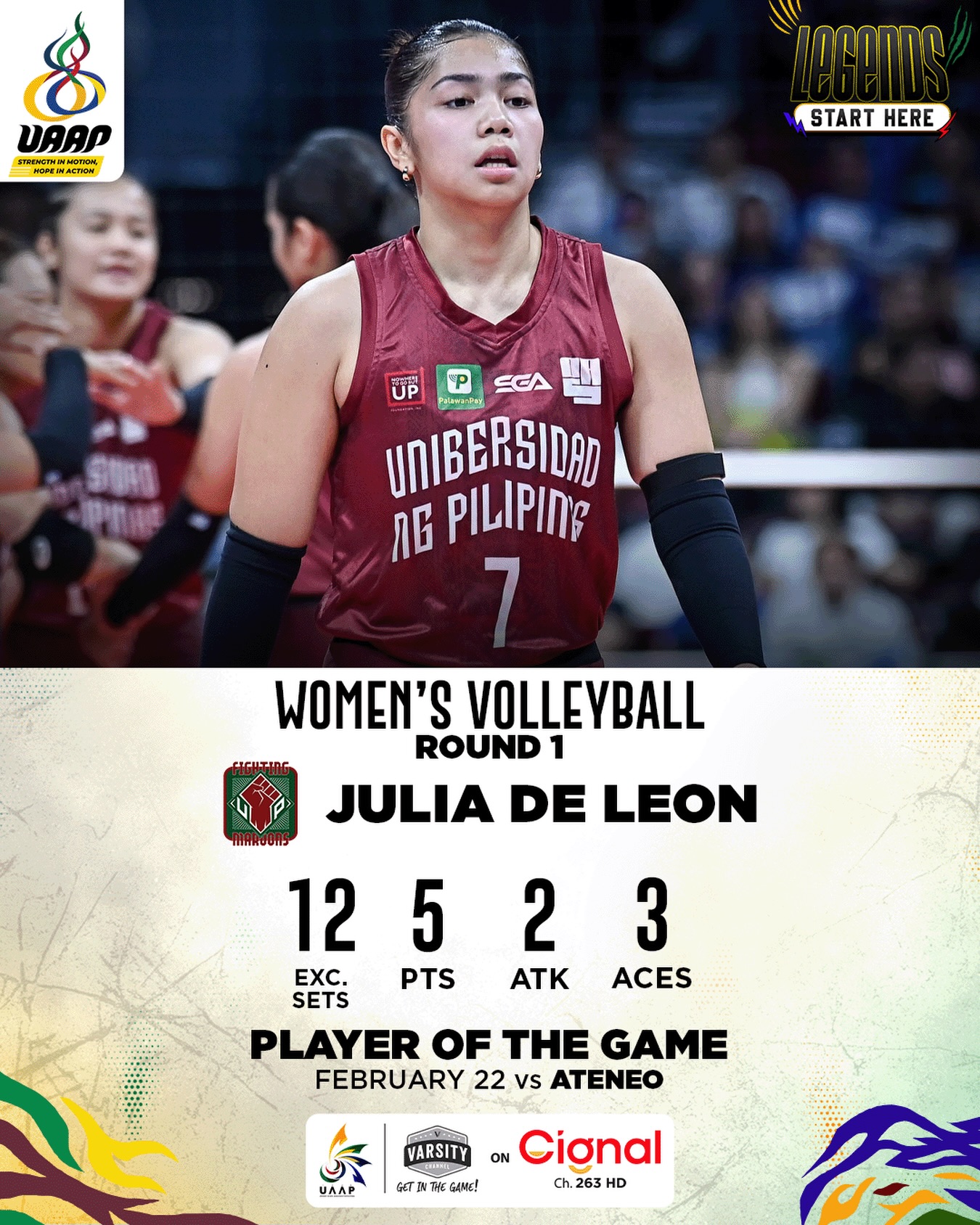 UAAP - Julia De Leon steers the UP Fighting Maroons past the Ateneo ...