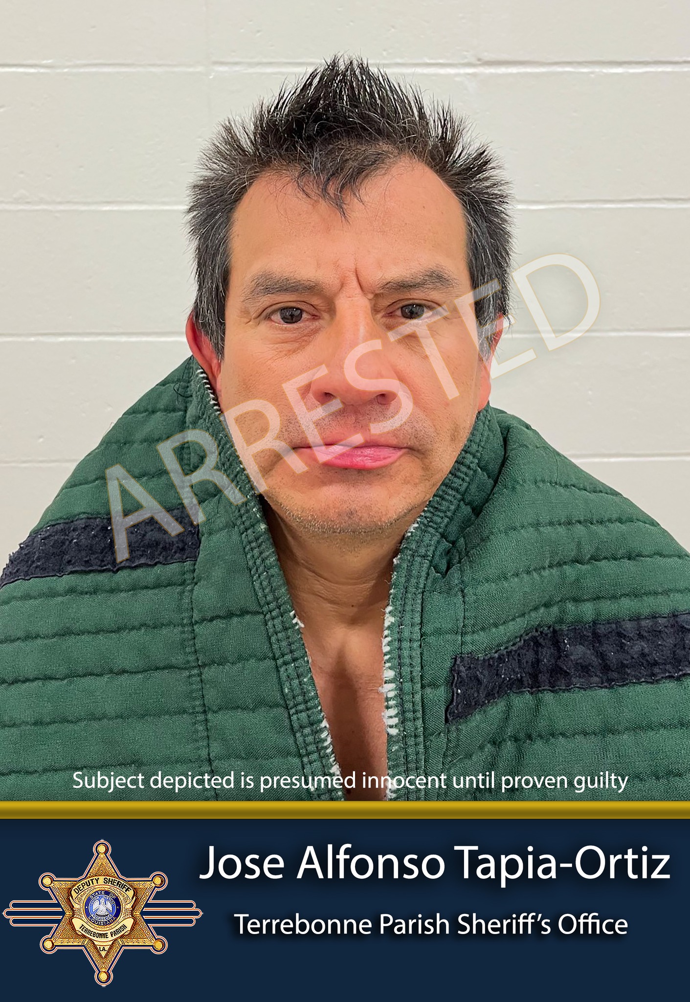 Terrebonne Parish Sheriff's Office arrests Jose Alfonso Tapia