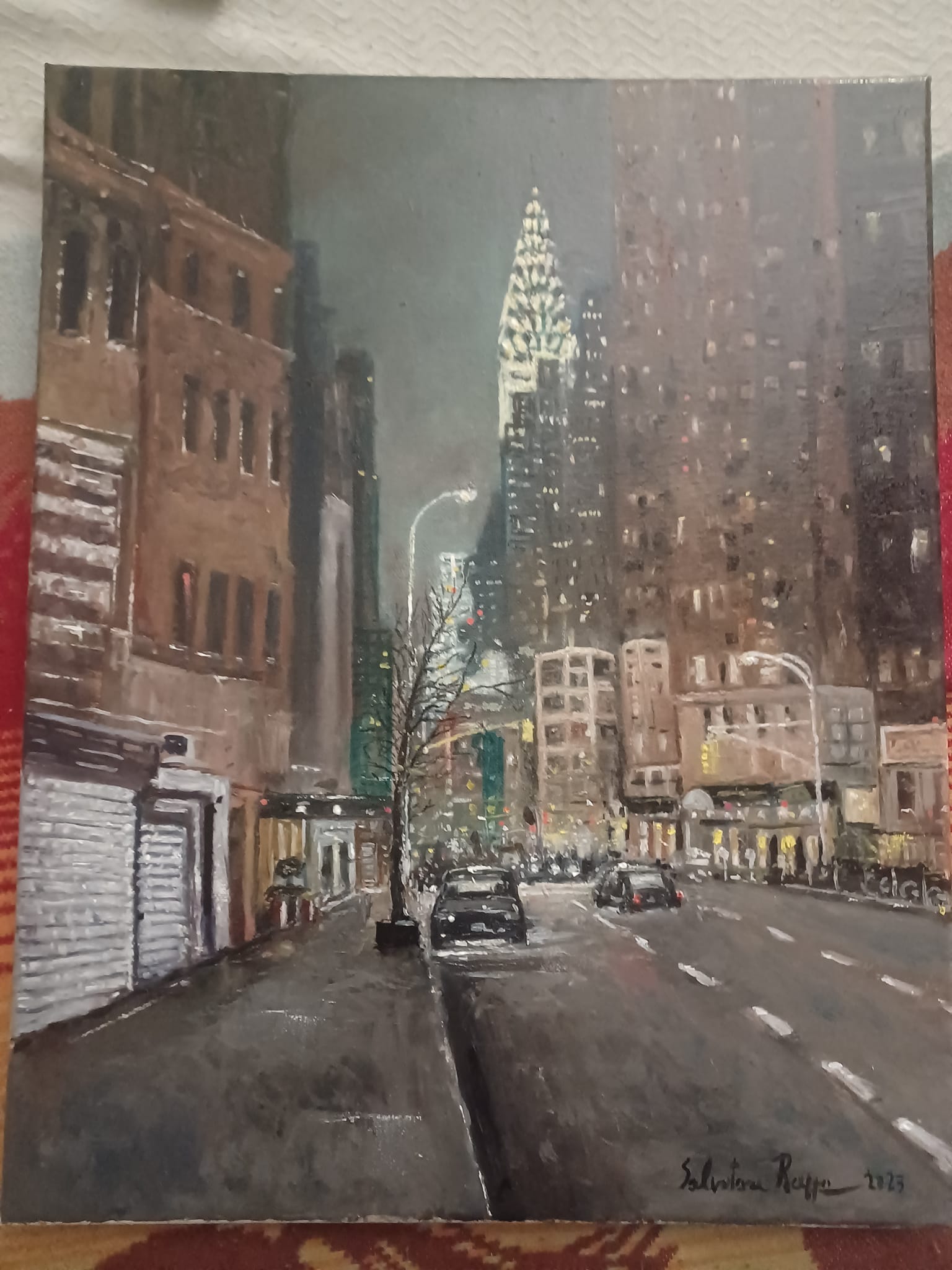 New York City oil painting of Empire State Building