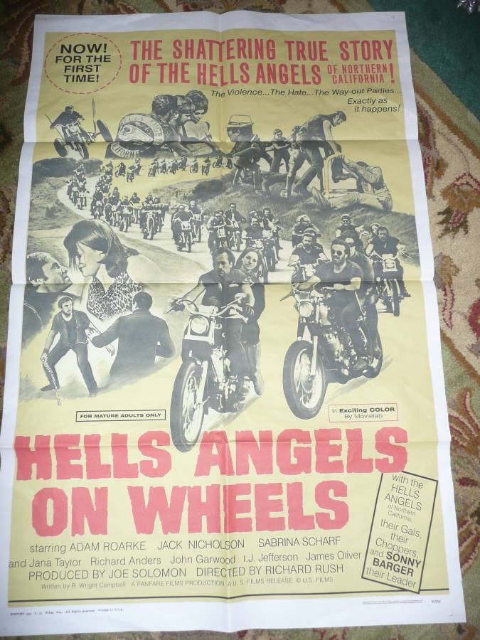 Hell's Angels '69 movie billboard on Sunset Strip
