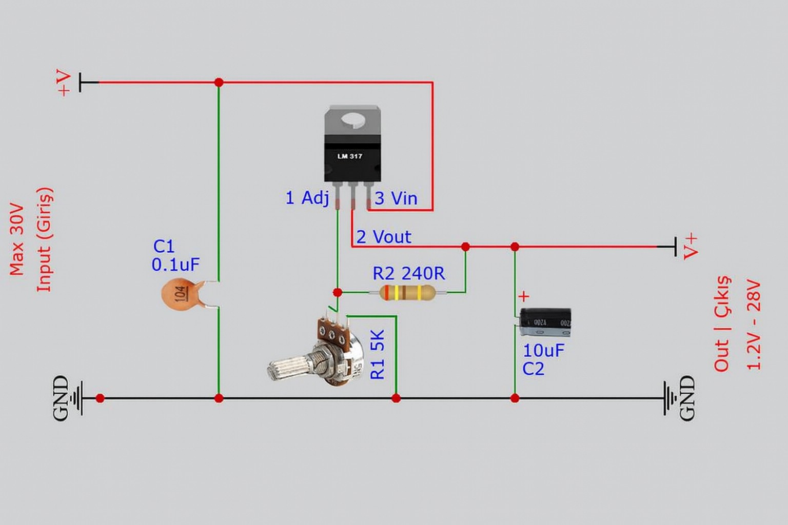 Skills - Adjustable Voltage Regulator Circuit using LM317 #fblifestyle ...