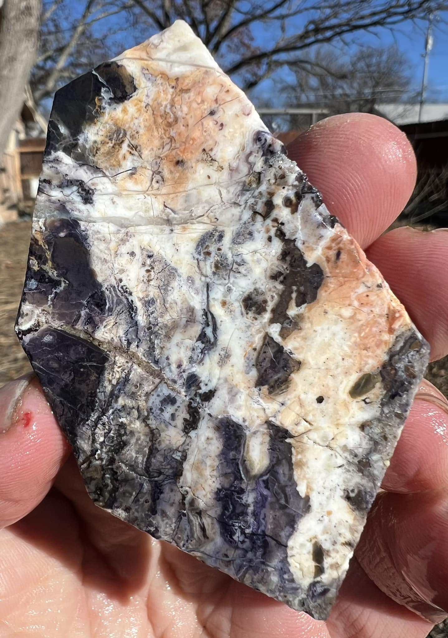 Hand cut bertrandite cabochons for sale
