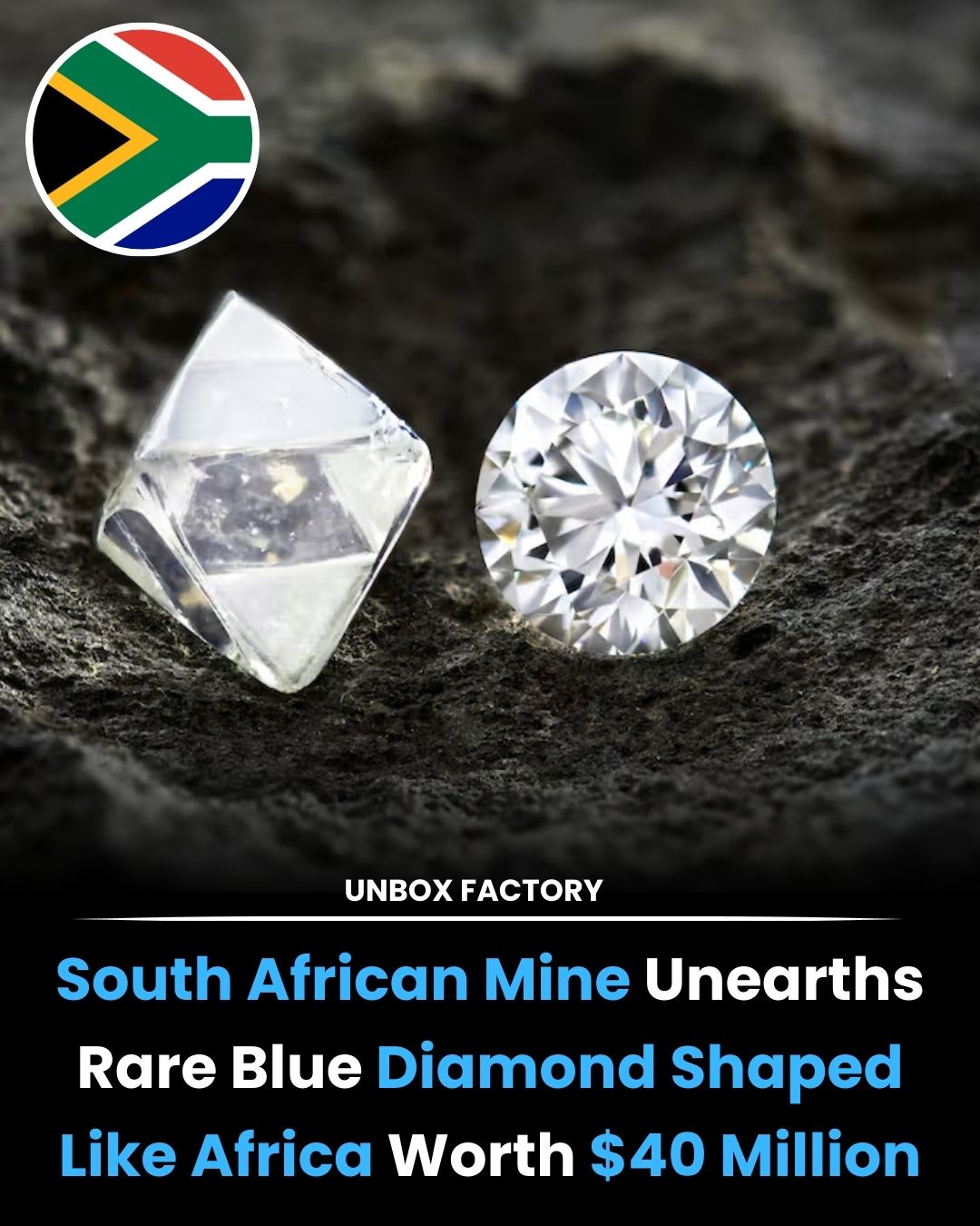 Unbox - A mine in South Africa has unearthed a rare blue diamond ...