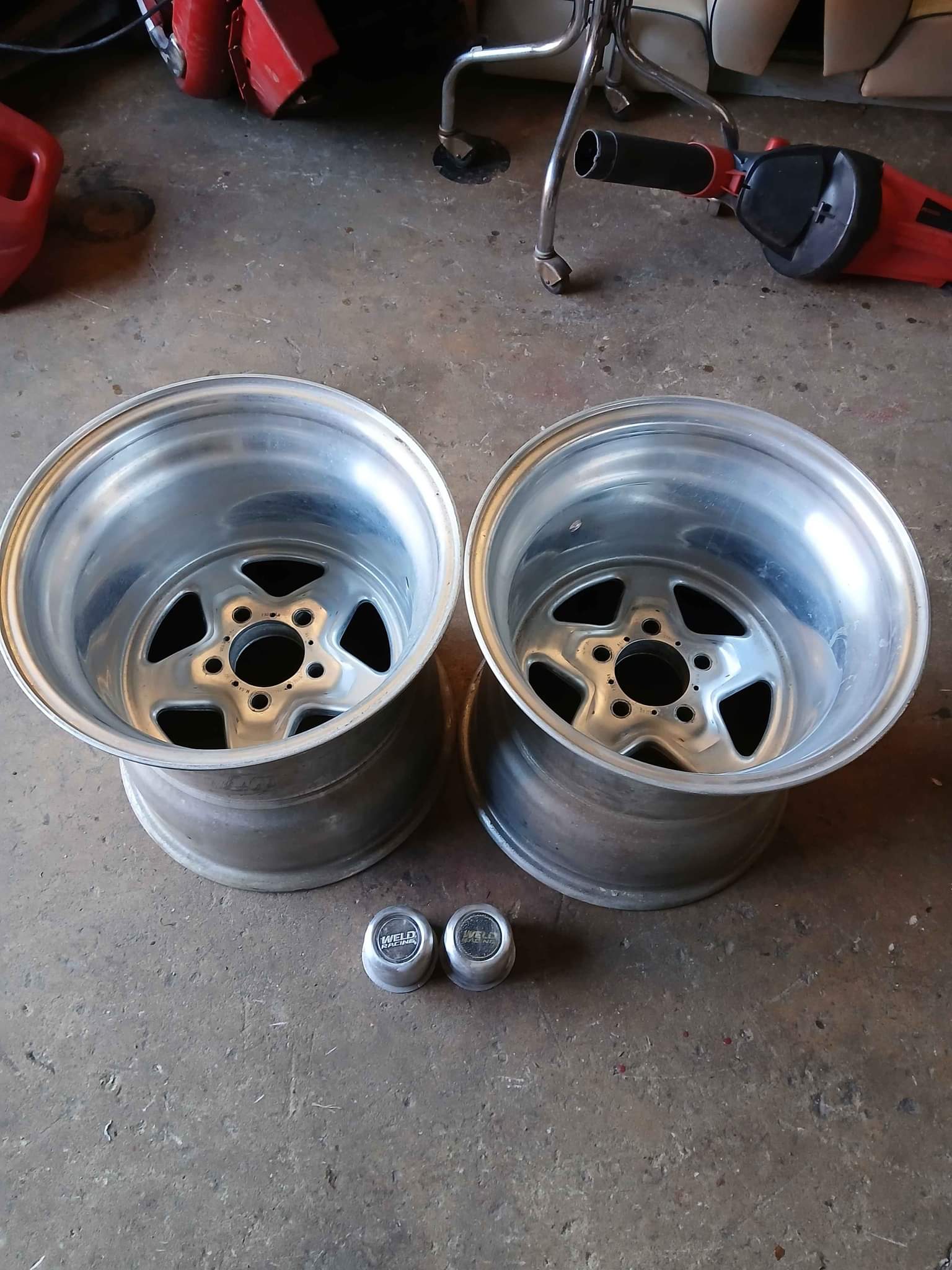 15 Weld Racing Prostar 15X15 RIMS Wheels VINTAGE Drag Skinny 5x4.5 ...