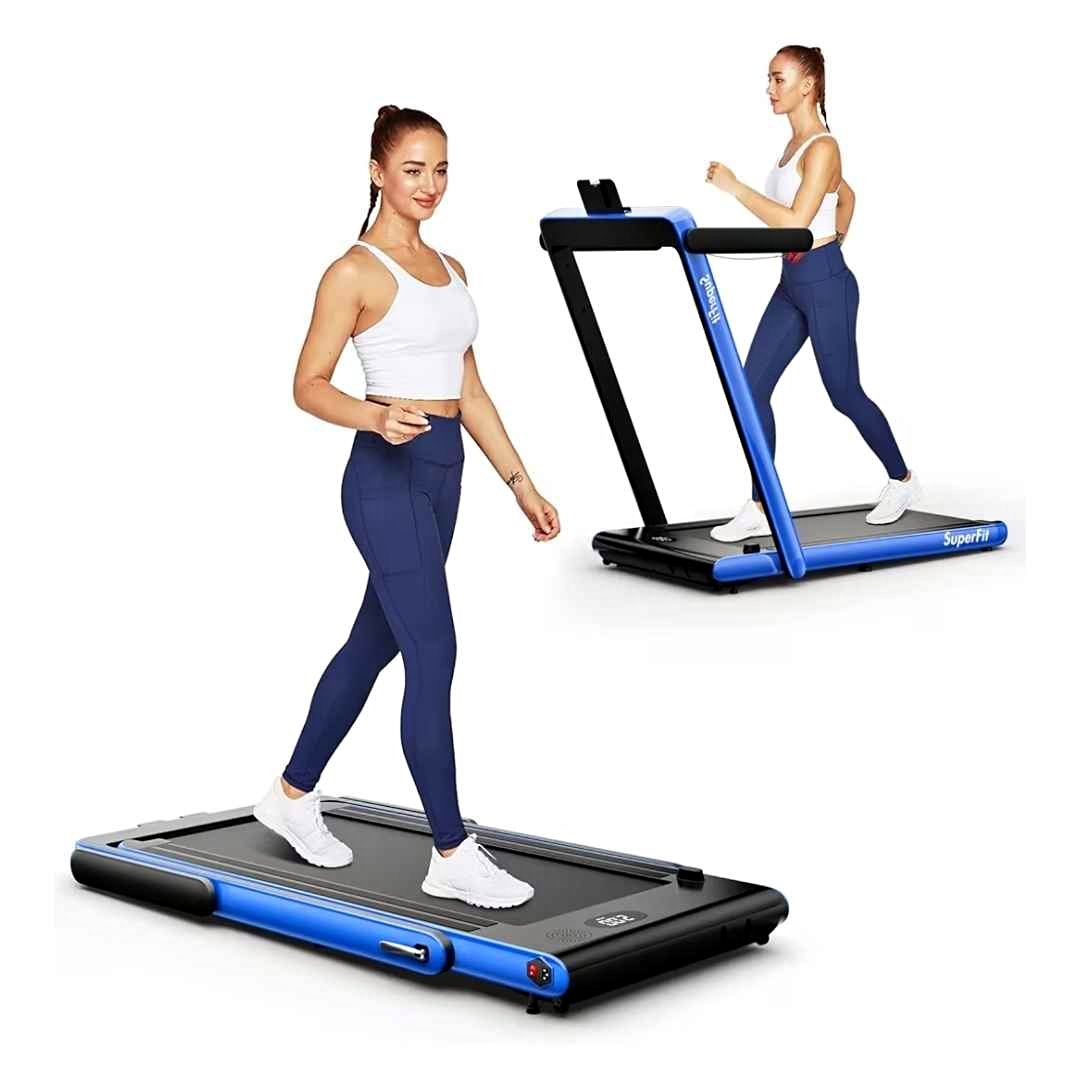 Folding Treadmill 2.25HP Superfit Under Desk Electric Treadmill ...