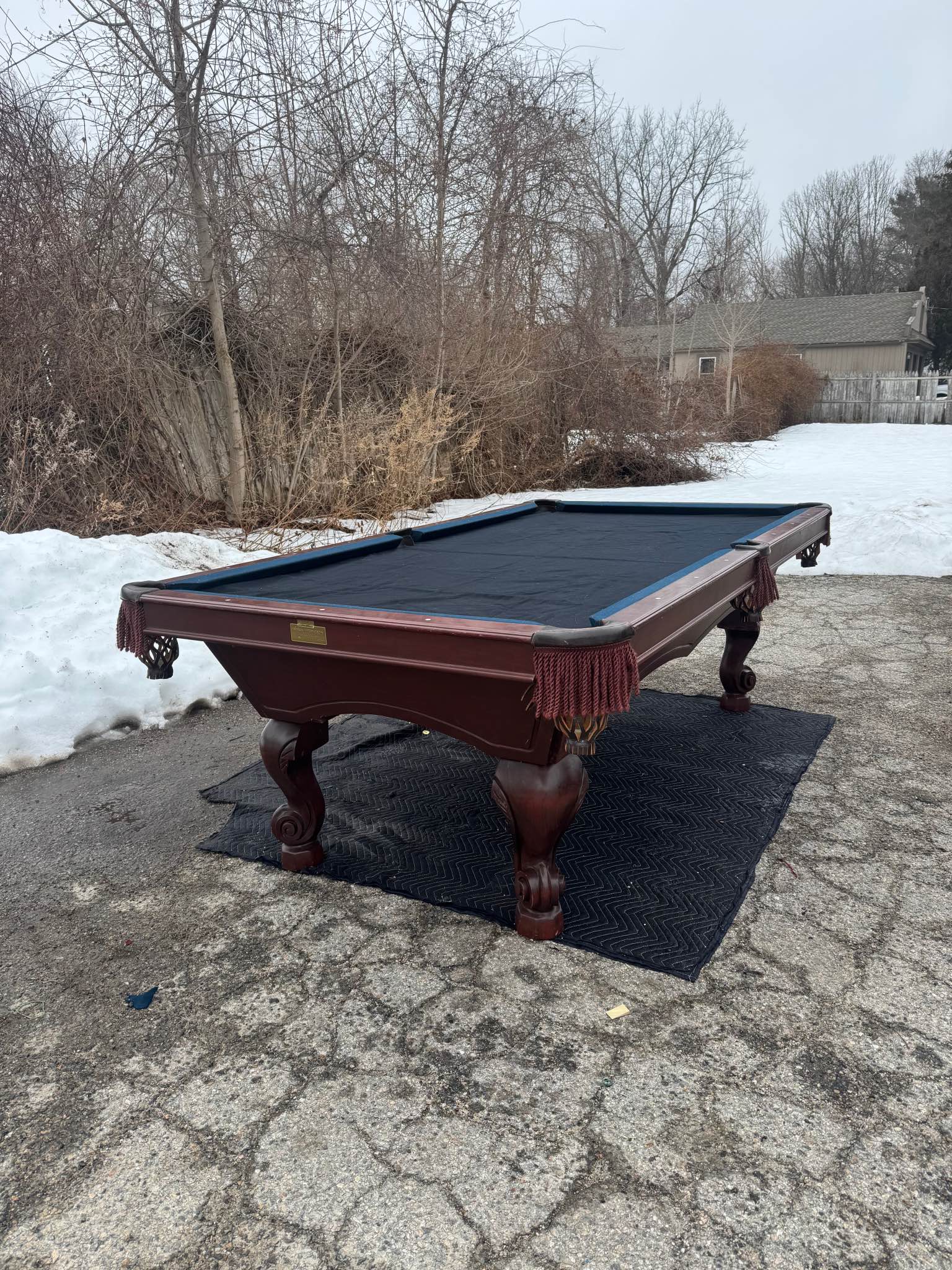 8 foot Imperial pool table delivered and installed with new felt of ...