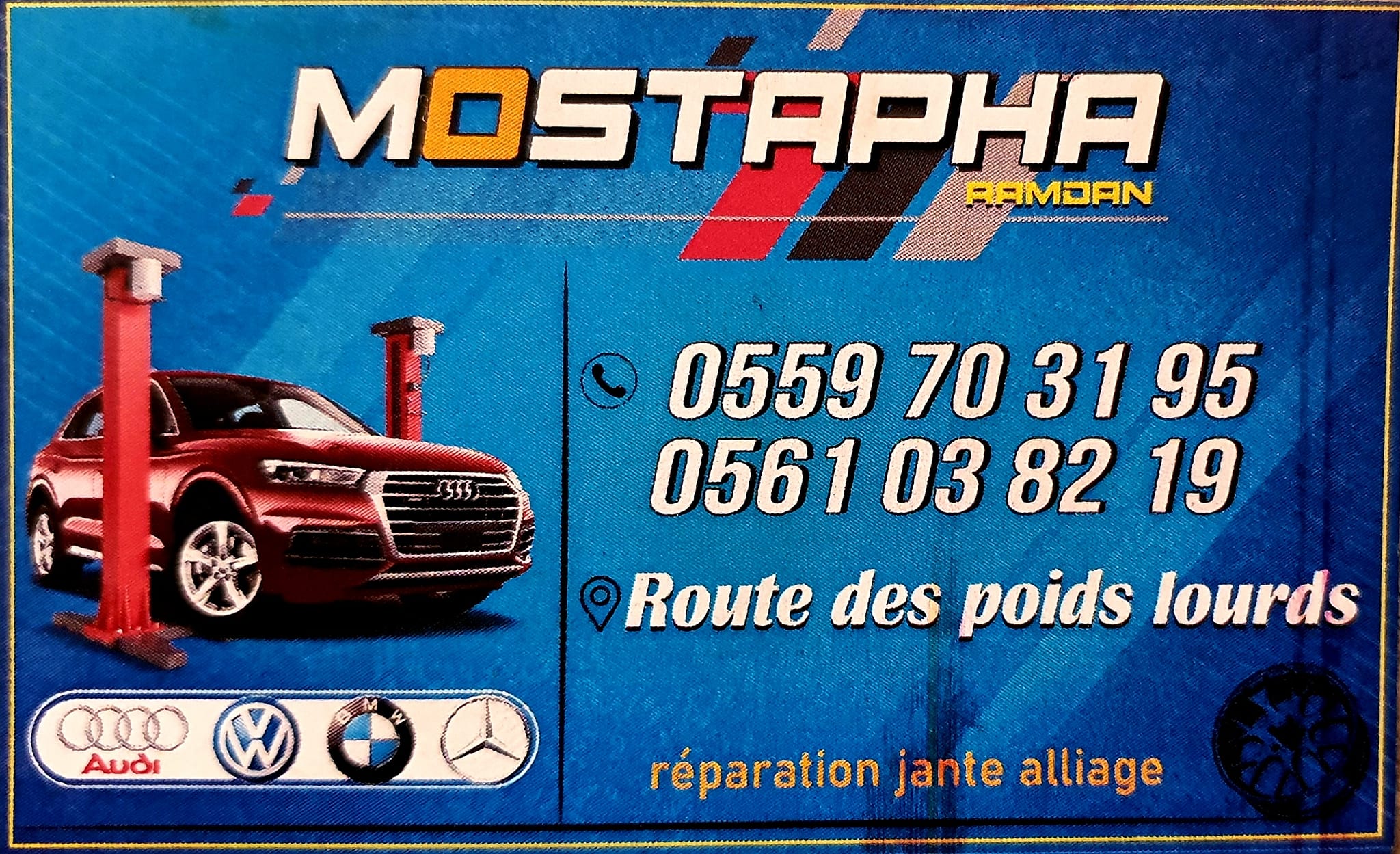 Mostapha équilibrage et parallélisme automobile