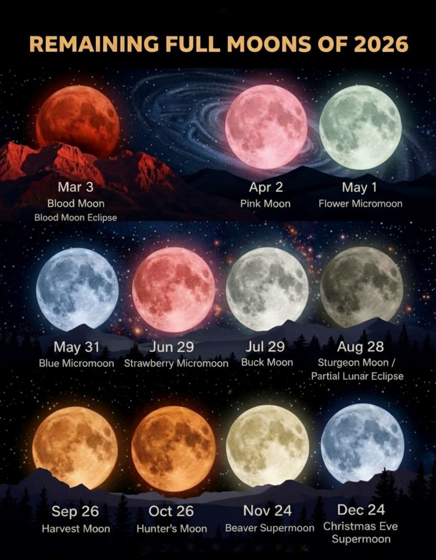 13 must-see moon events in 2026: Eclipses, supermoons