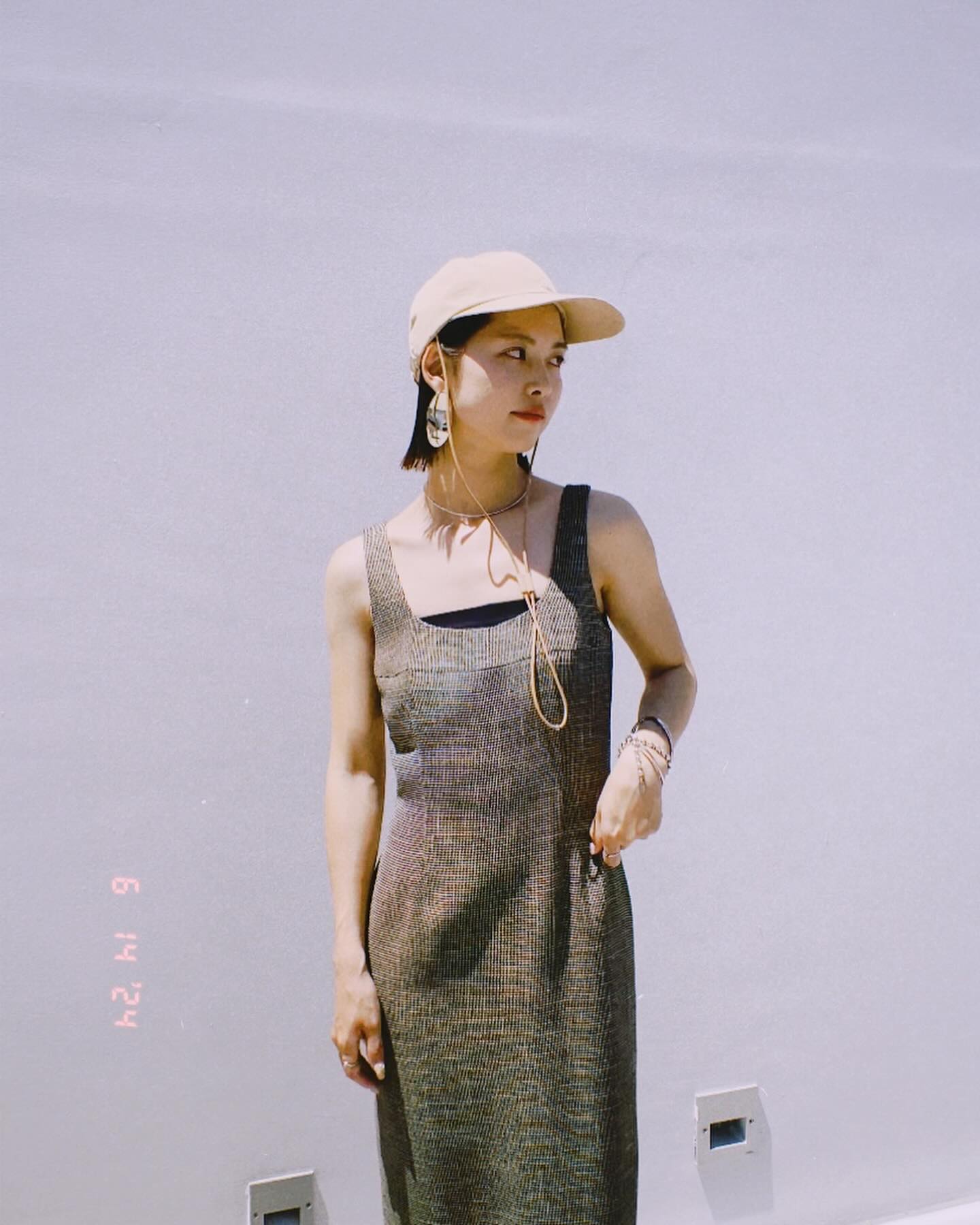 TODAYFUL Check Pencil Dress 特殊加工をほどこしたスラブ糸で織り上げ 