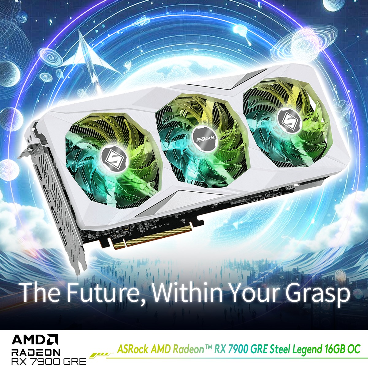 ASRock - ASRock AMD Radeon™ RX 7900 GRE Steel Legend 16GB OC leads 