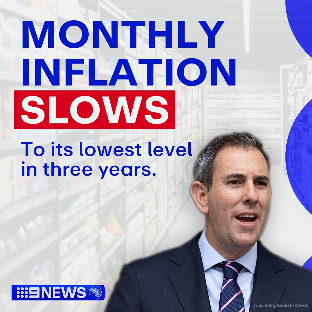 9 News - Monthly inflation has slowed to its lowest level in three ...