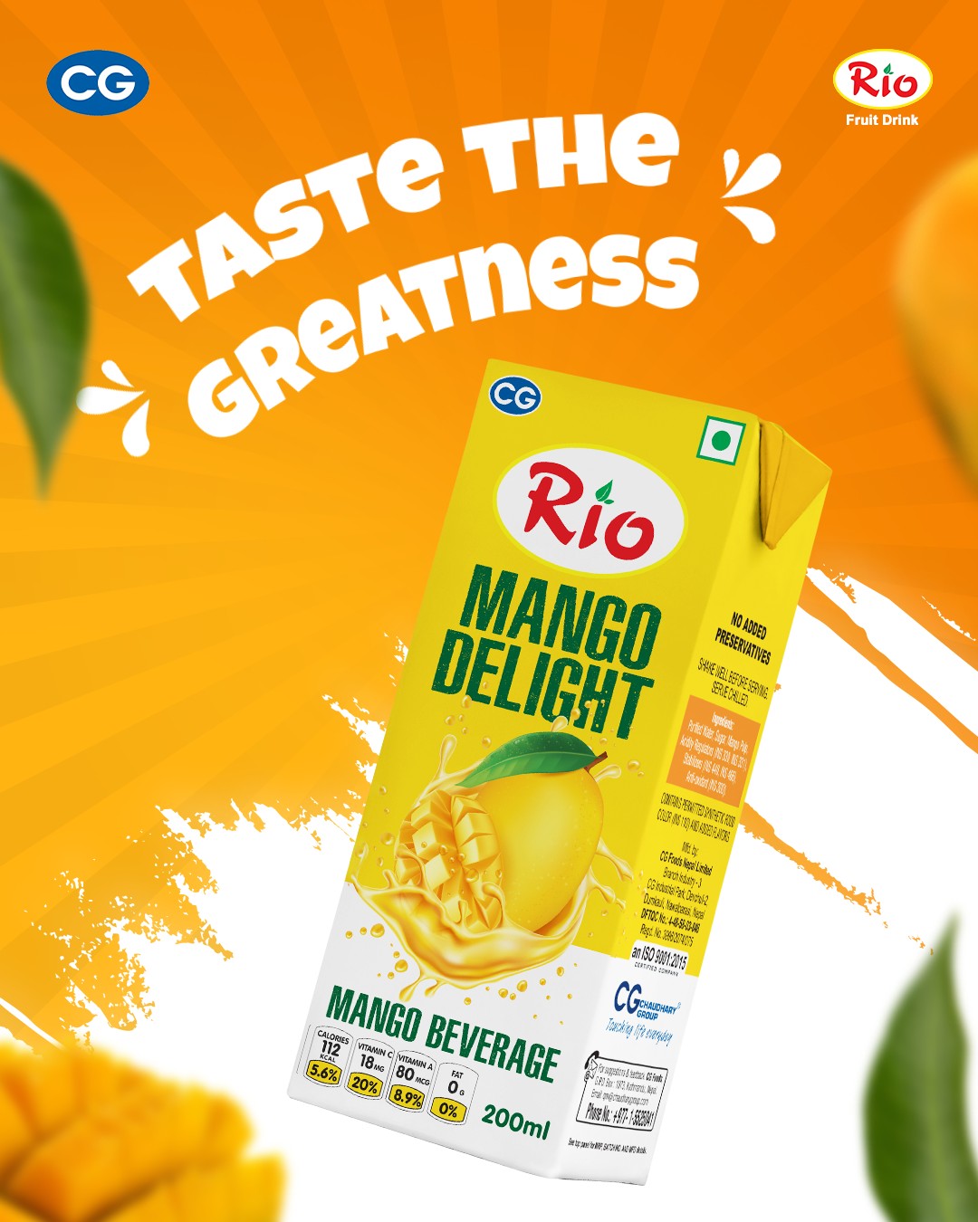 Rio - Taste the greatness in every sip of Mango Delight! 🥭😋 Refresh ...